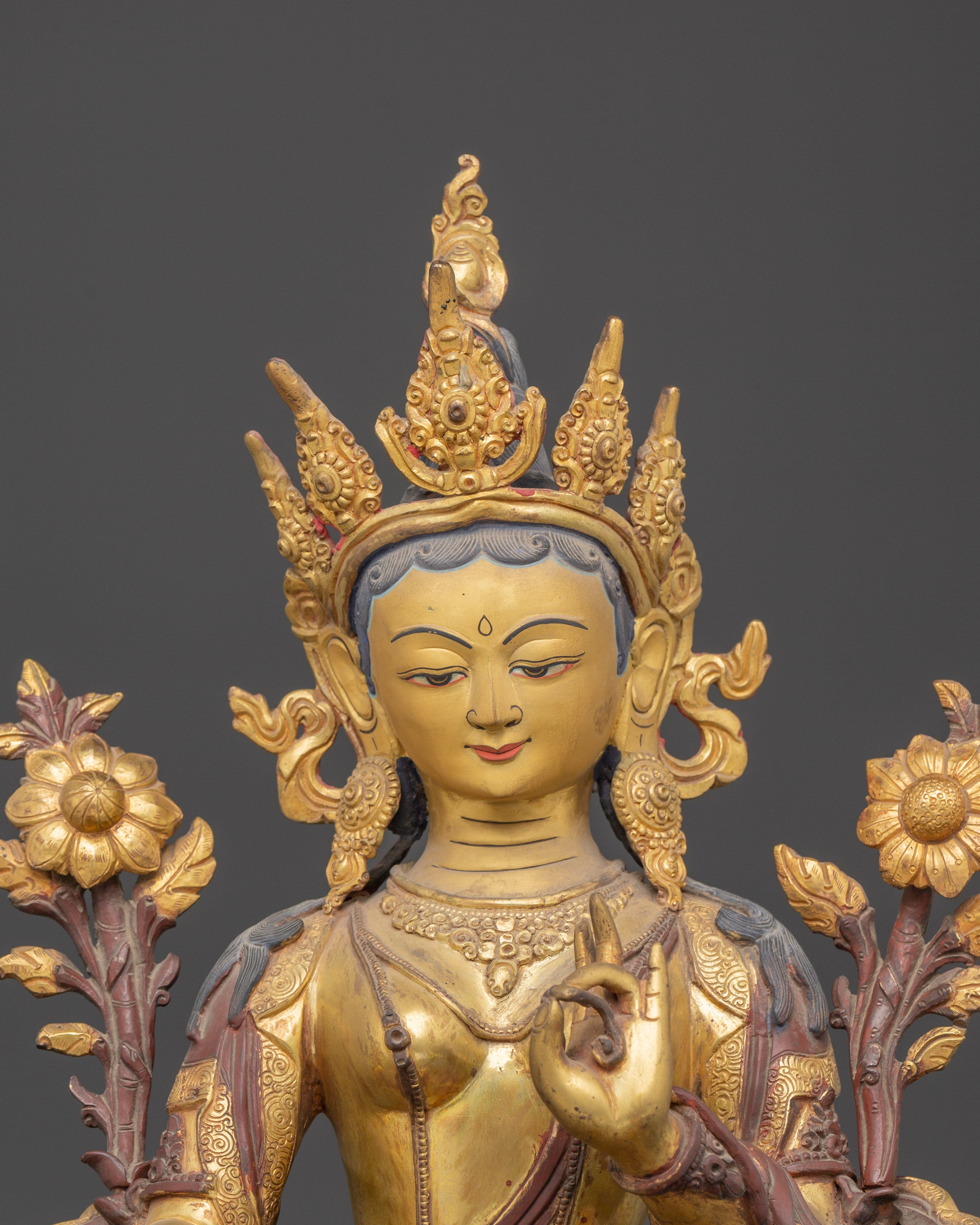 Compassionate Goddess Green Tara Statue | Shyama Tara Sculpture