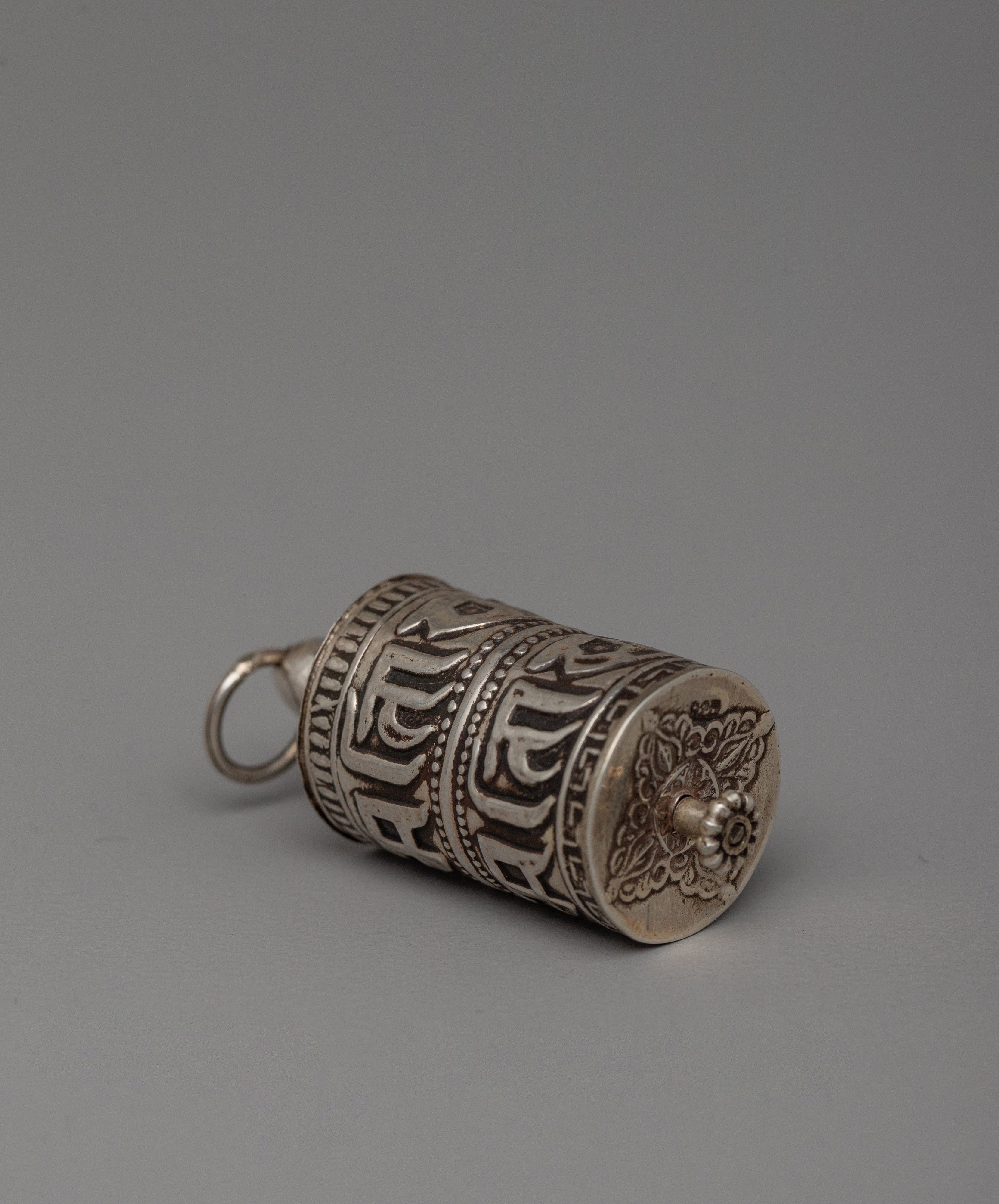 Silver Prayer Wheel | Locket Pendant