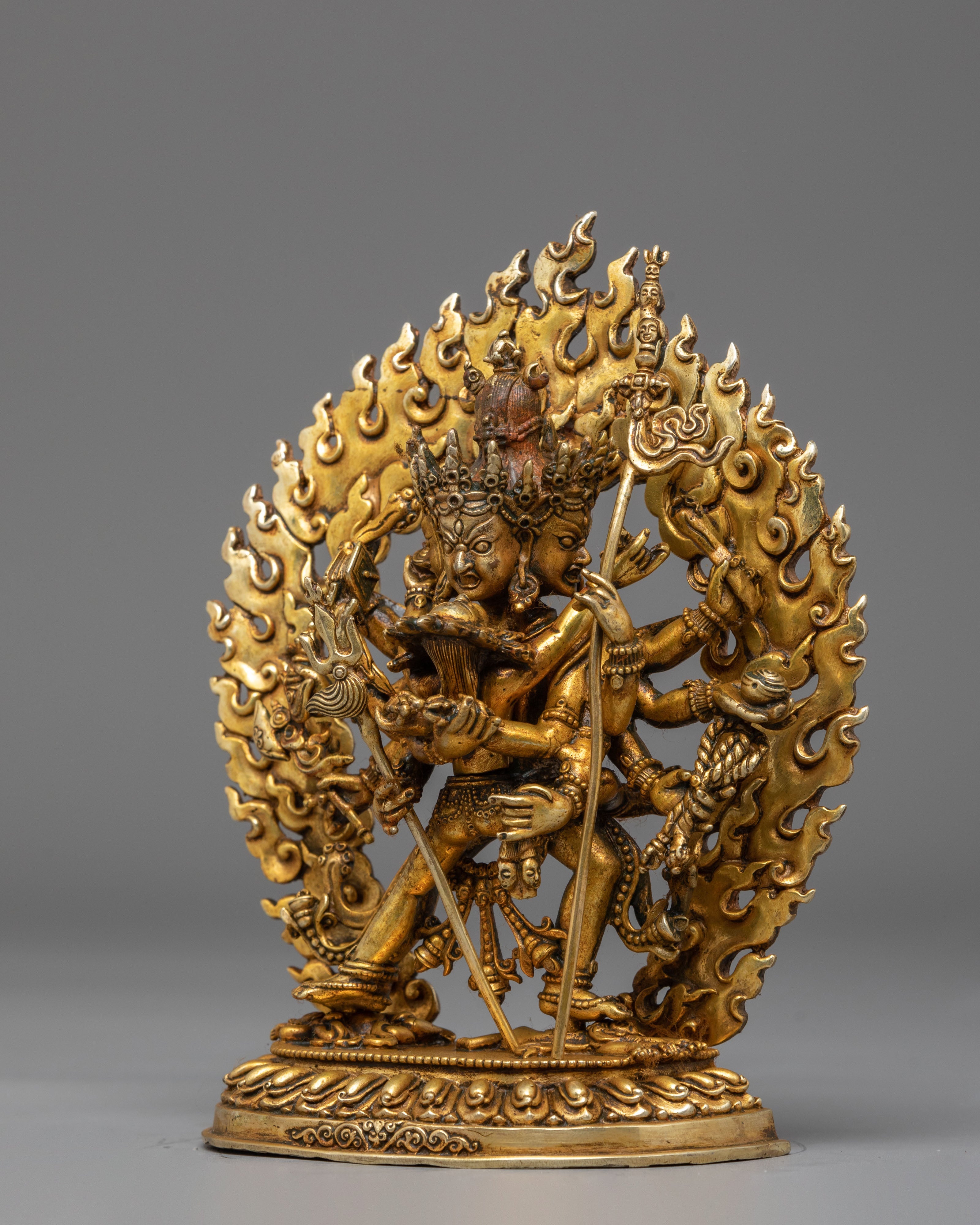 Statue of Tantric Deity Chakrasambhara | Handmade Buddhist Sculpture