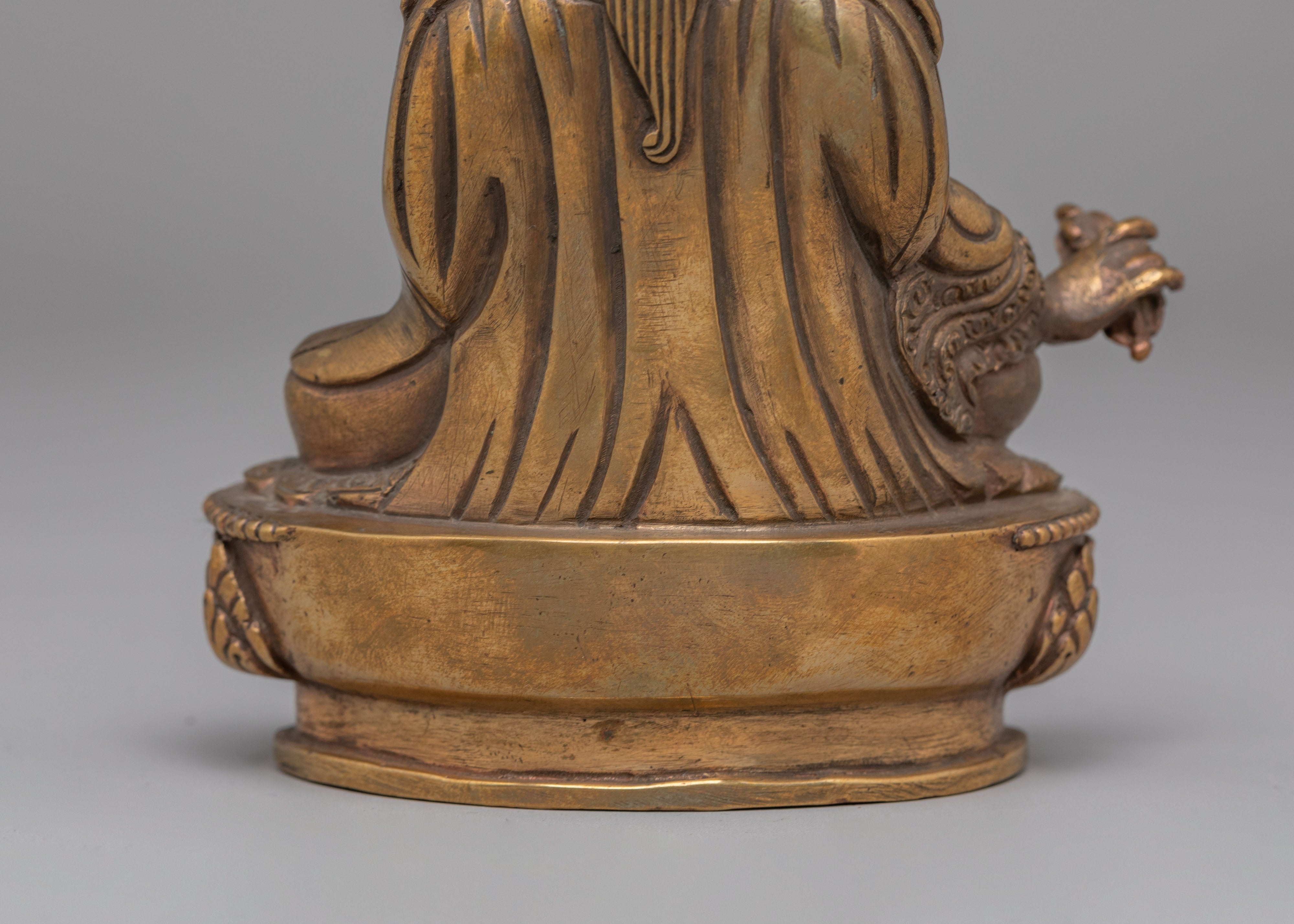 Padmasambhava Altar Statue | Handcrafted Tibetan Buddhist Artwork