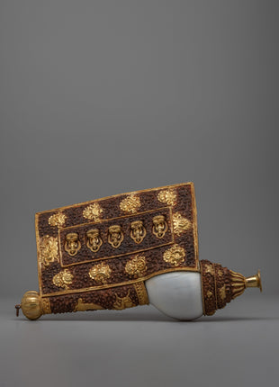 Tibetan Buddhist Offering Conch | Handcrafted Sankha Ritual Shell