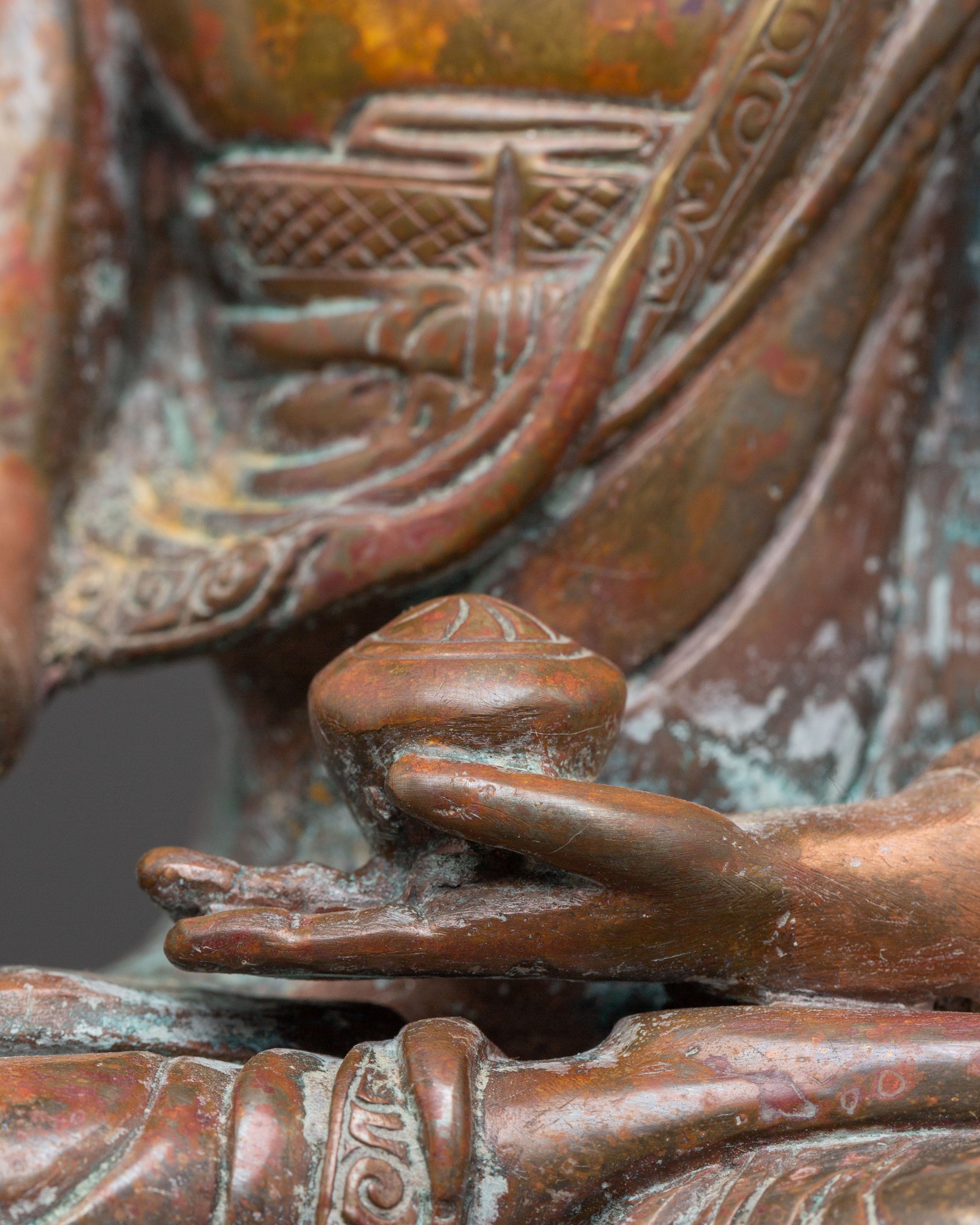 Sacred Statue of Buddha Shakyamuni | Copper Buddhist Sculpture