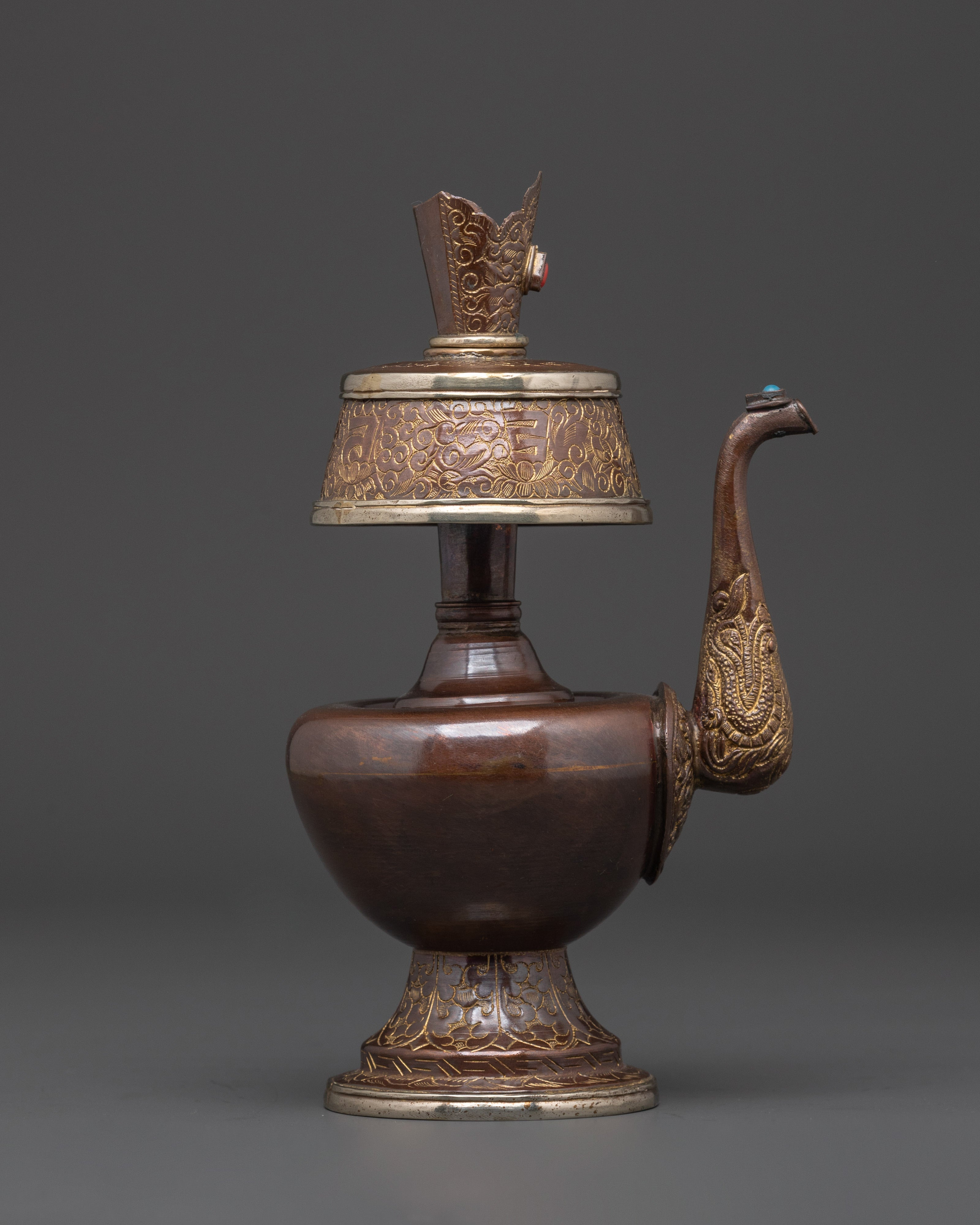 Buddhist Purification Bumpa Vase | Tibetan Ritual Copper Vessel
