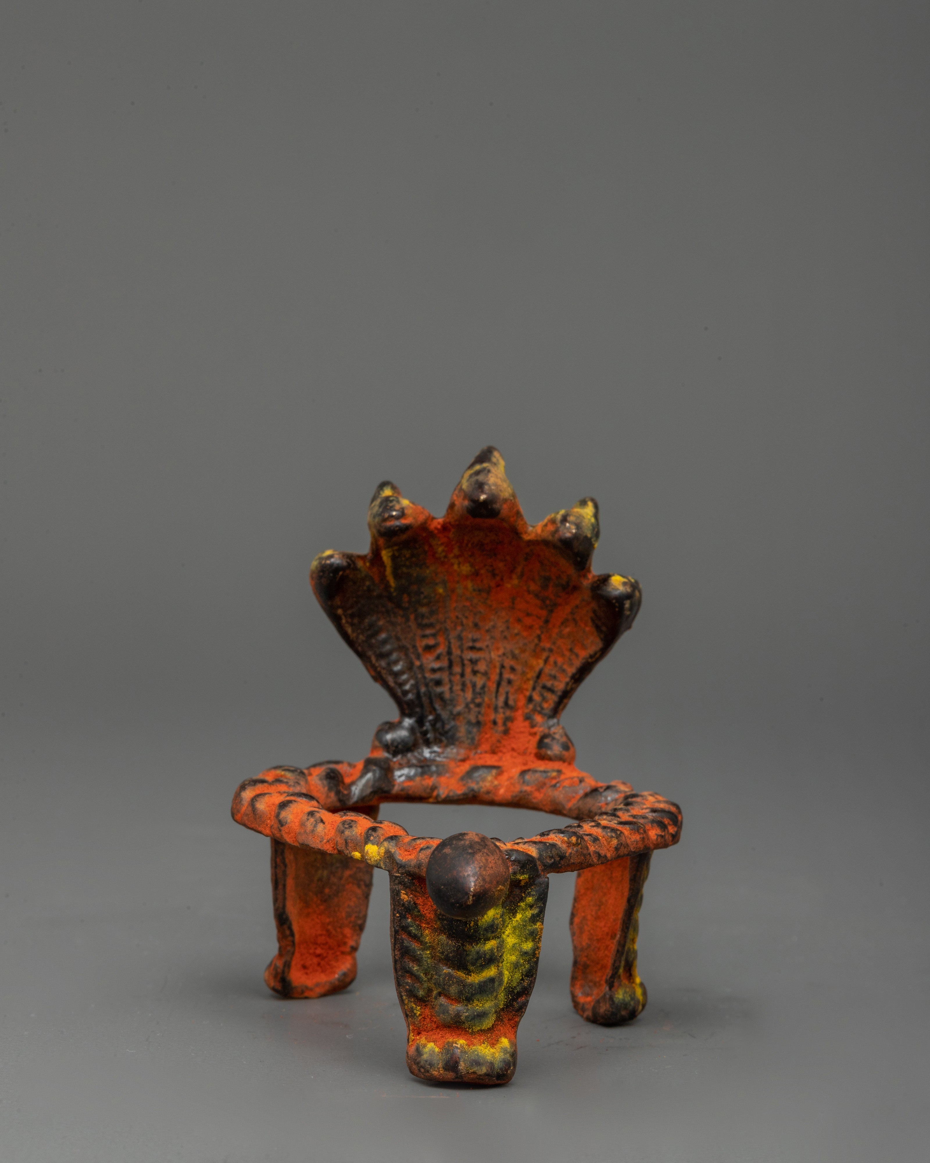 Traditional Conch Stand | Brass Conch Holder Ritual Tool