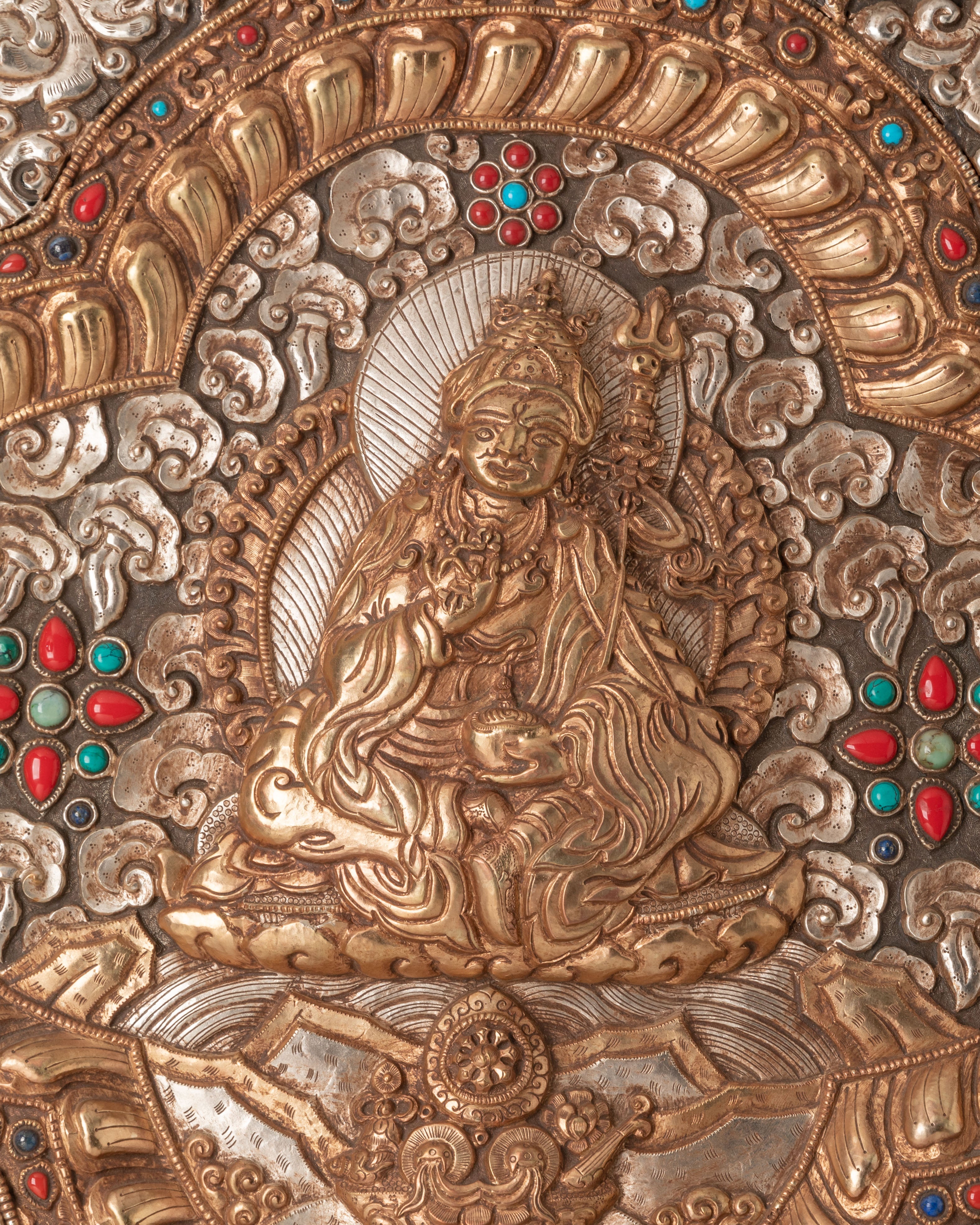 Wall Hanging Guru Tsokye Dorje | Handcrafted Copper Statue Wall Hanging