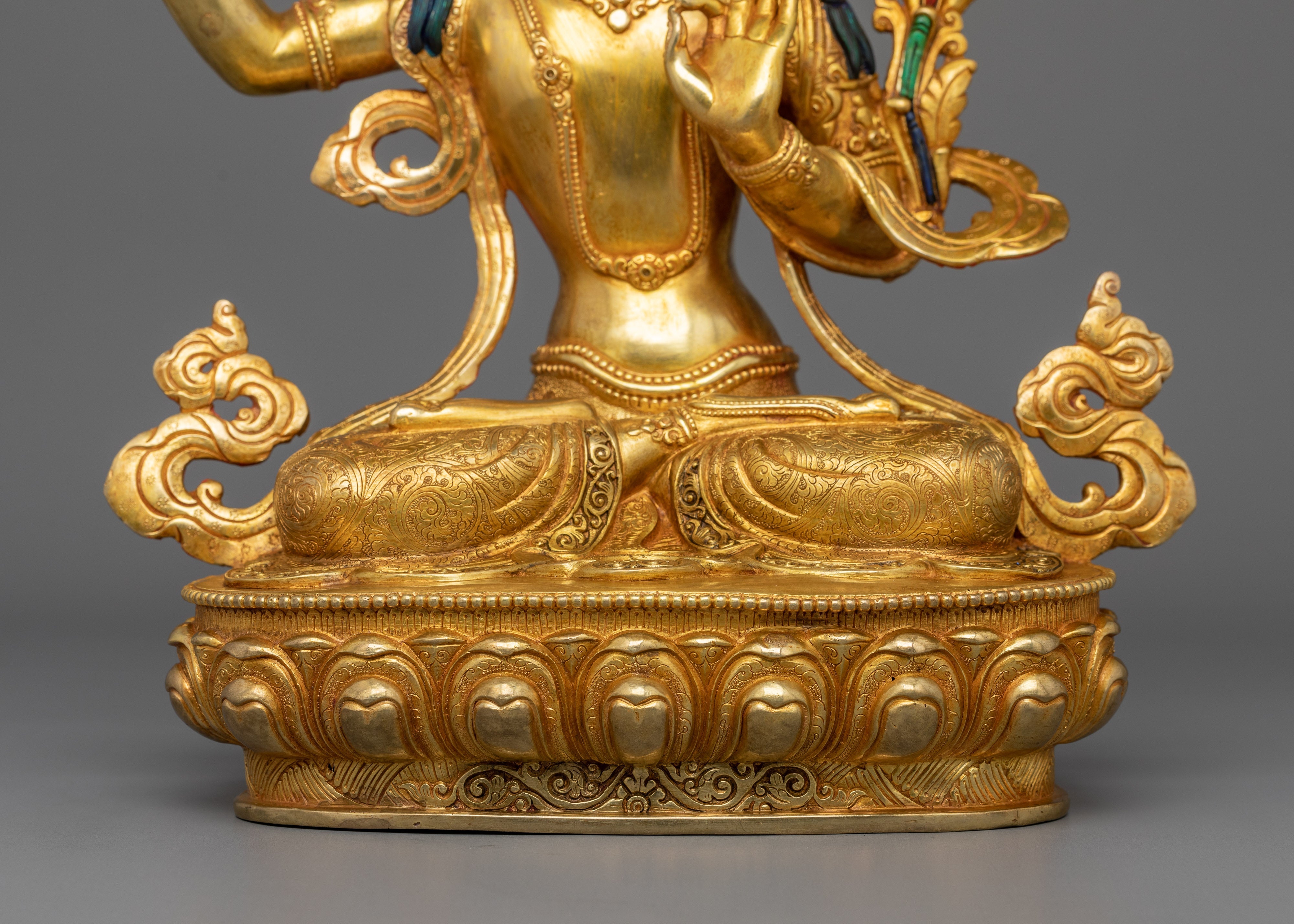 Male God Manjushri Statue | Embodiment of Transcendent Wisdom