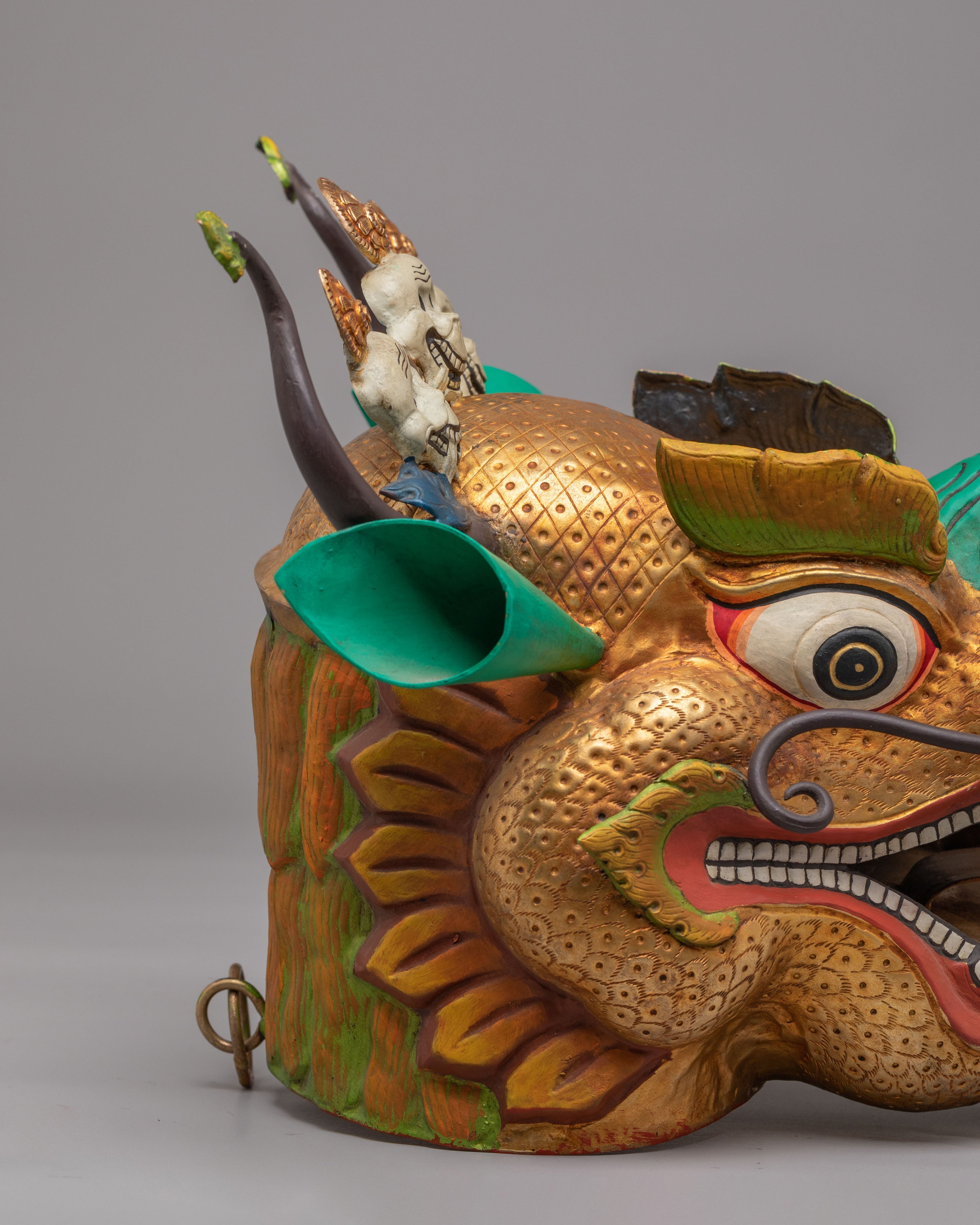 Dragon Head Set for Decor | Handcrafted Copper & Acrylic Color Art