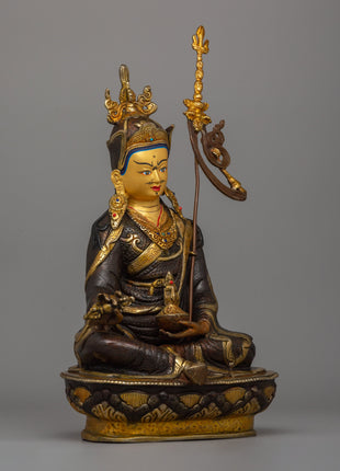 Guru Rinpoche Tantric Master Statue | Sacred Tibetan Buddhist Figurine