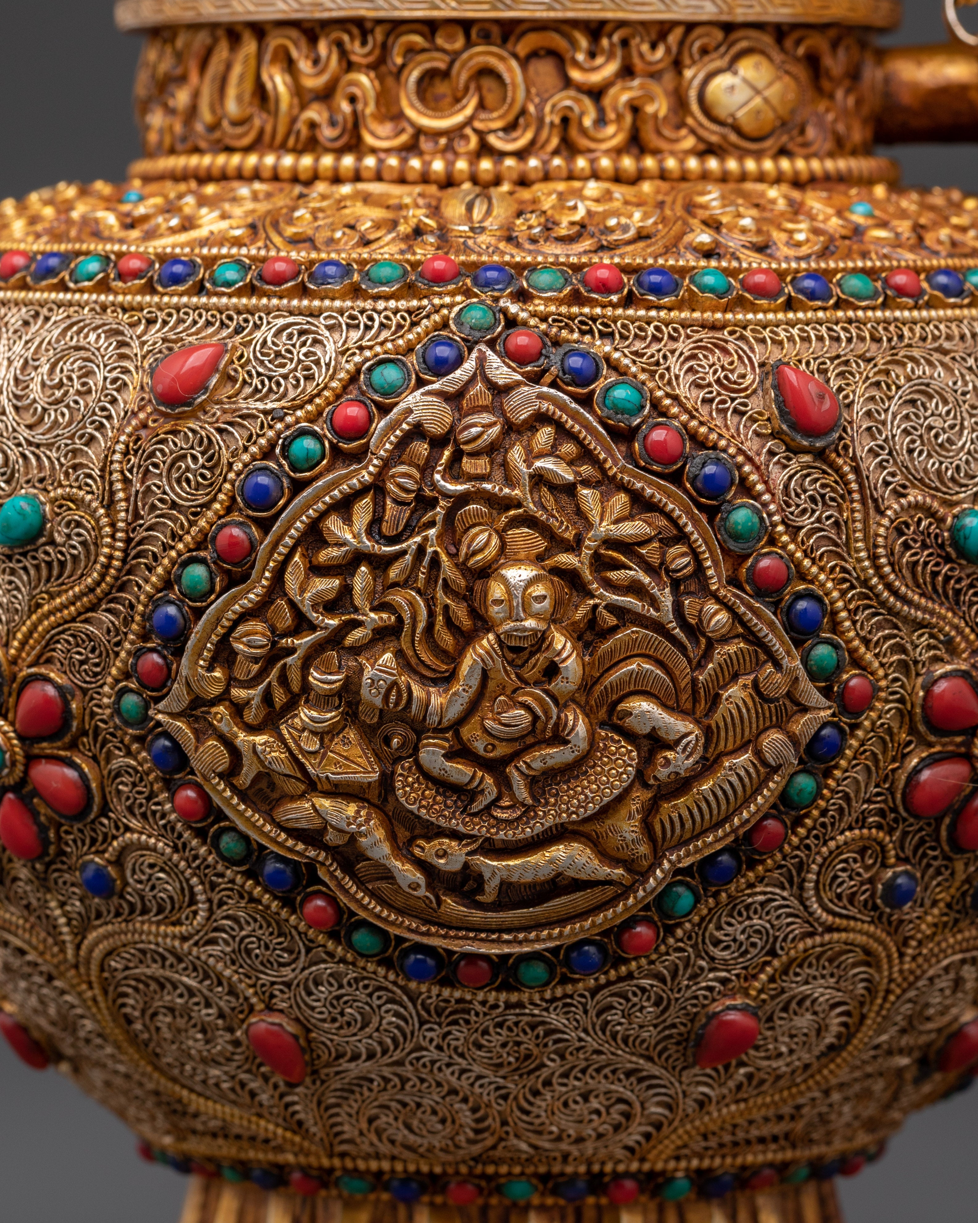Decorative Tea Pot | Silver & Gold Plating
