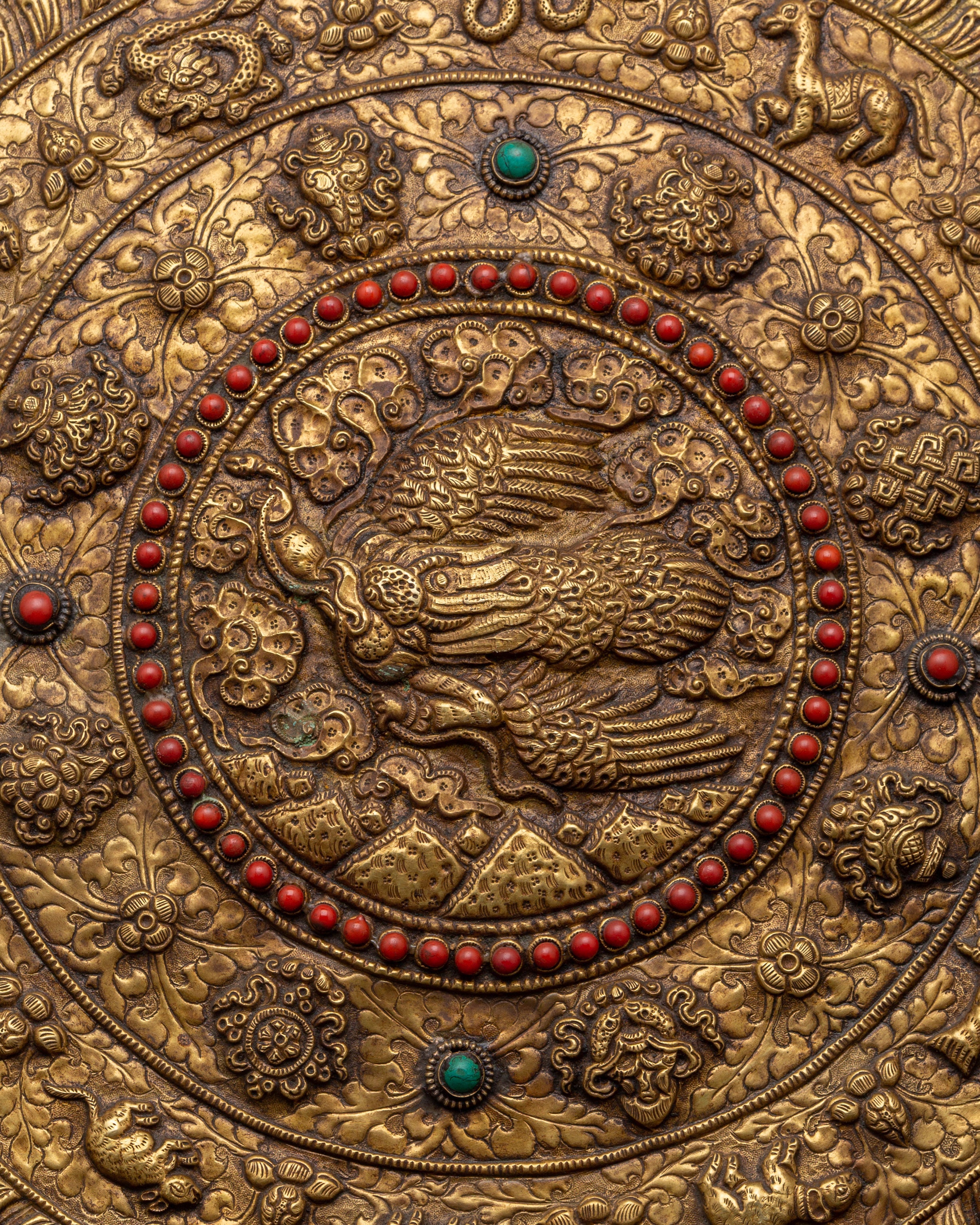Brass Tibetan Religious Wall Hanging | Perfect for Spiritual Decor