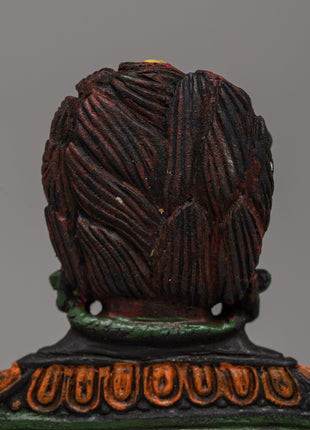 Hand-Carved Bhairav Head Decor | Spiritual Protection Idol