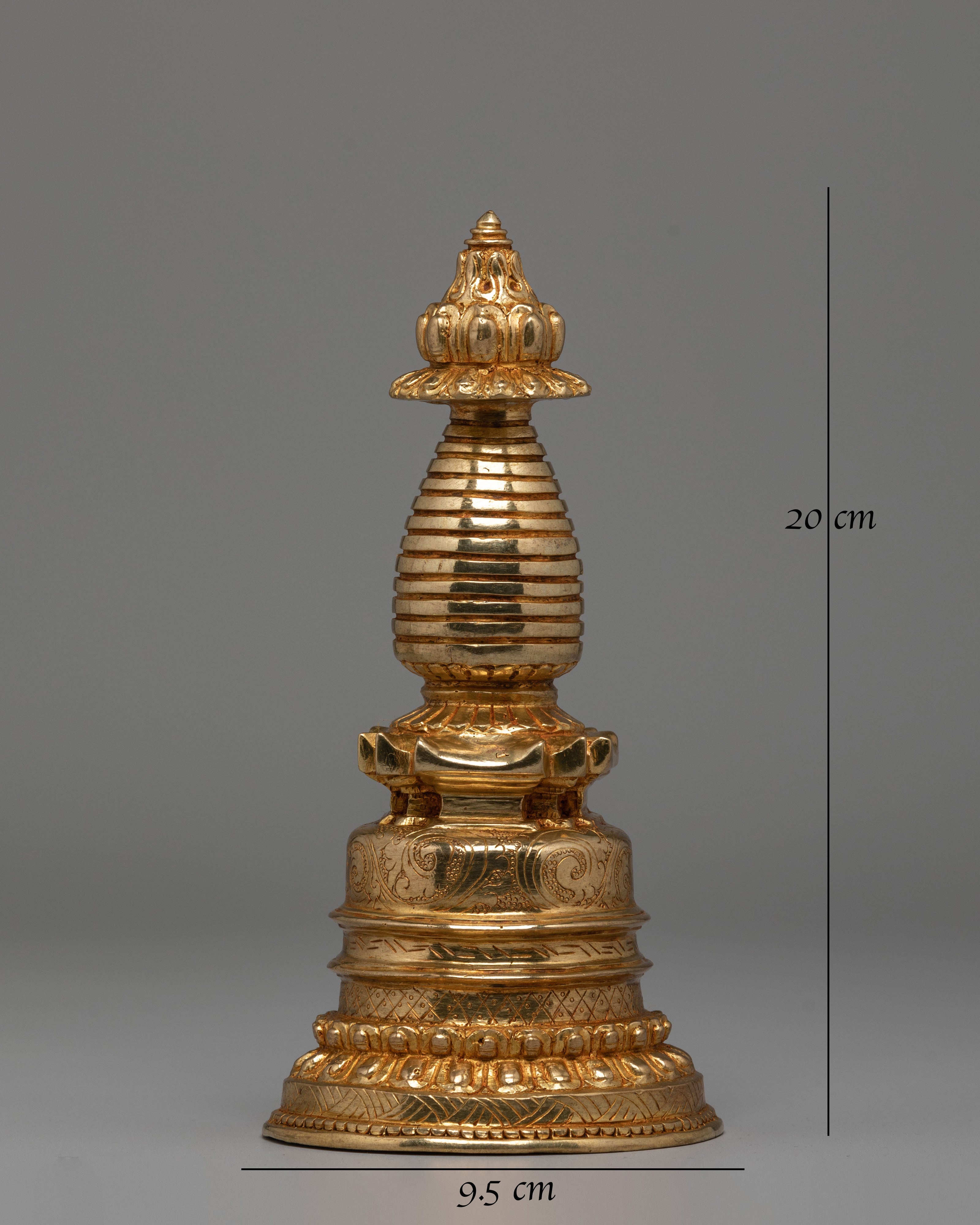 Handmade Ceremonial Himalayan Stupa | Sacred Buddhist Ritual Shrine