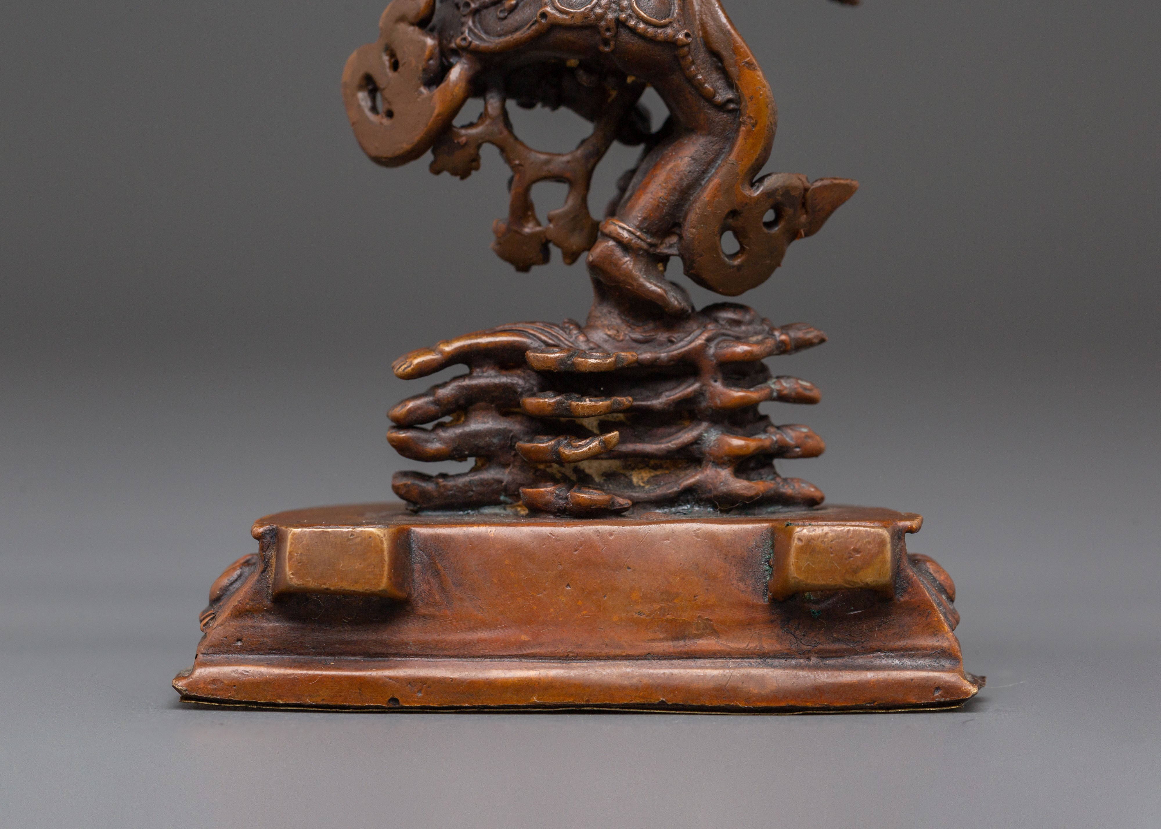 Tantric Protector Hevajra Statue | Oxidized Copper Tibetan Deity Sculpture