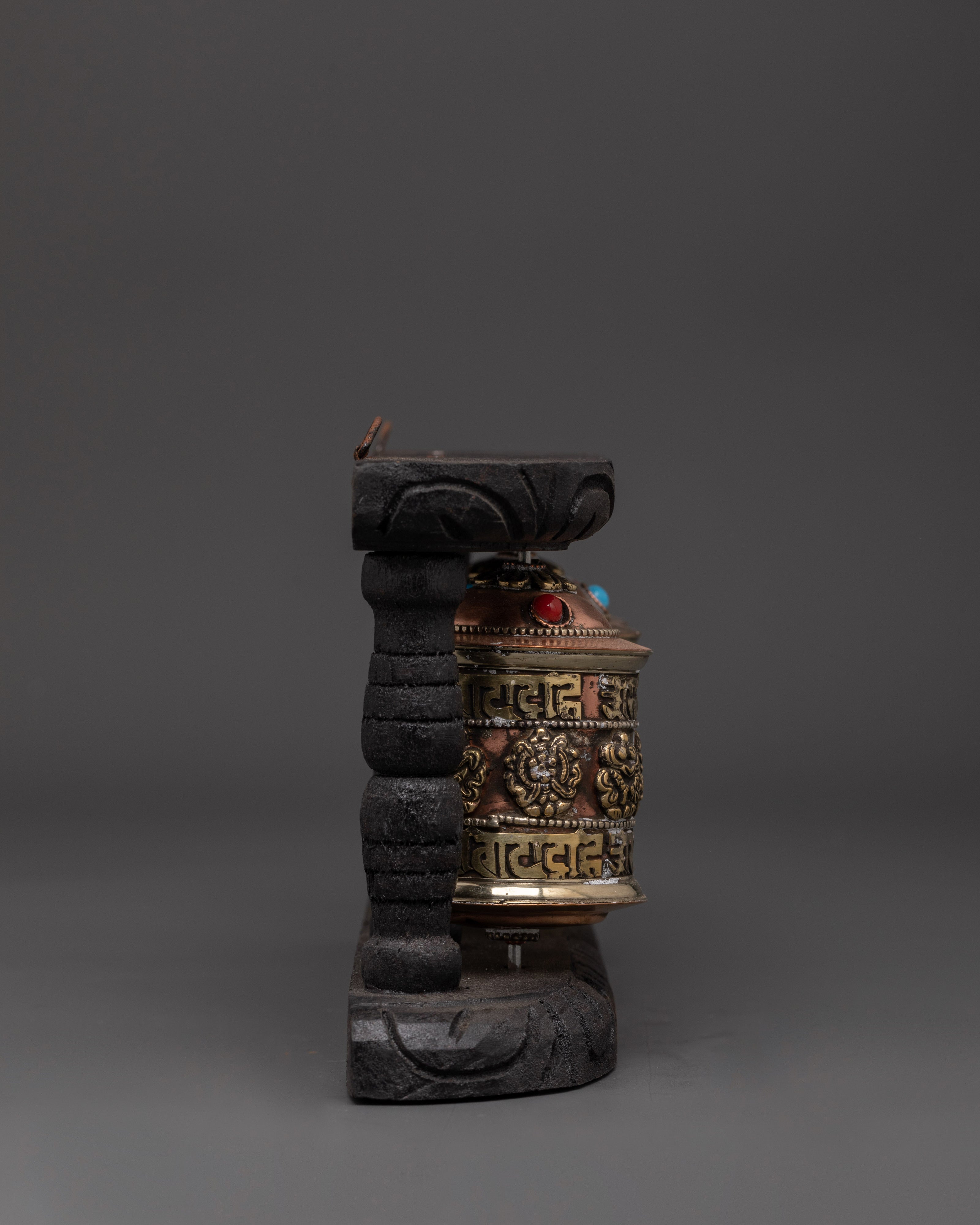 Handcarved Wooden Buddhist Prayer Wheel | For Mindful Meditation