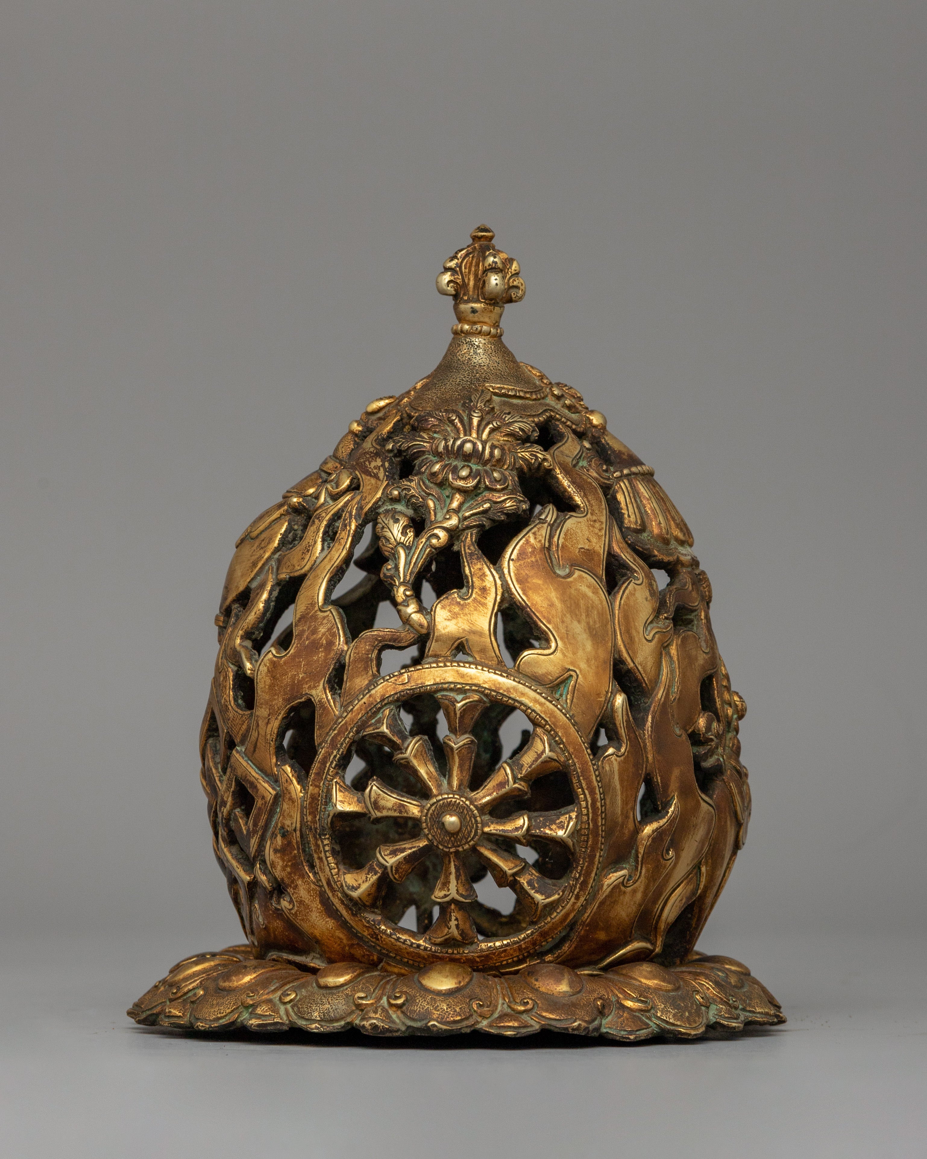 Gold-Plated Incense Burner for Shrine | Traditionally Handcrafted Art