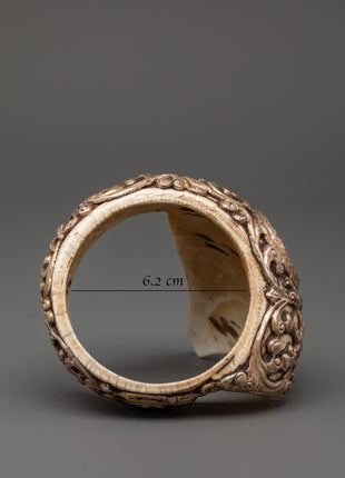 Handcrafted Conch Shell & Pure Silver Bangle | Traditional Artisan Jewelry
