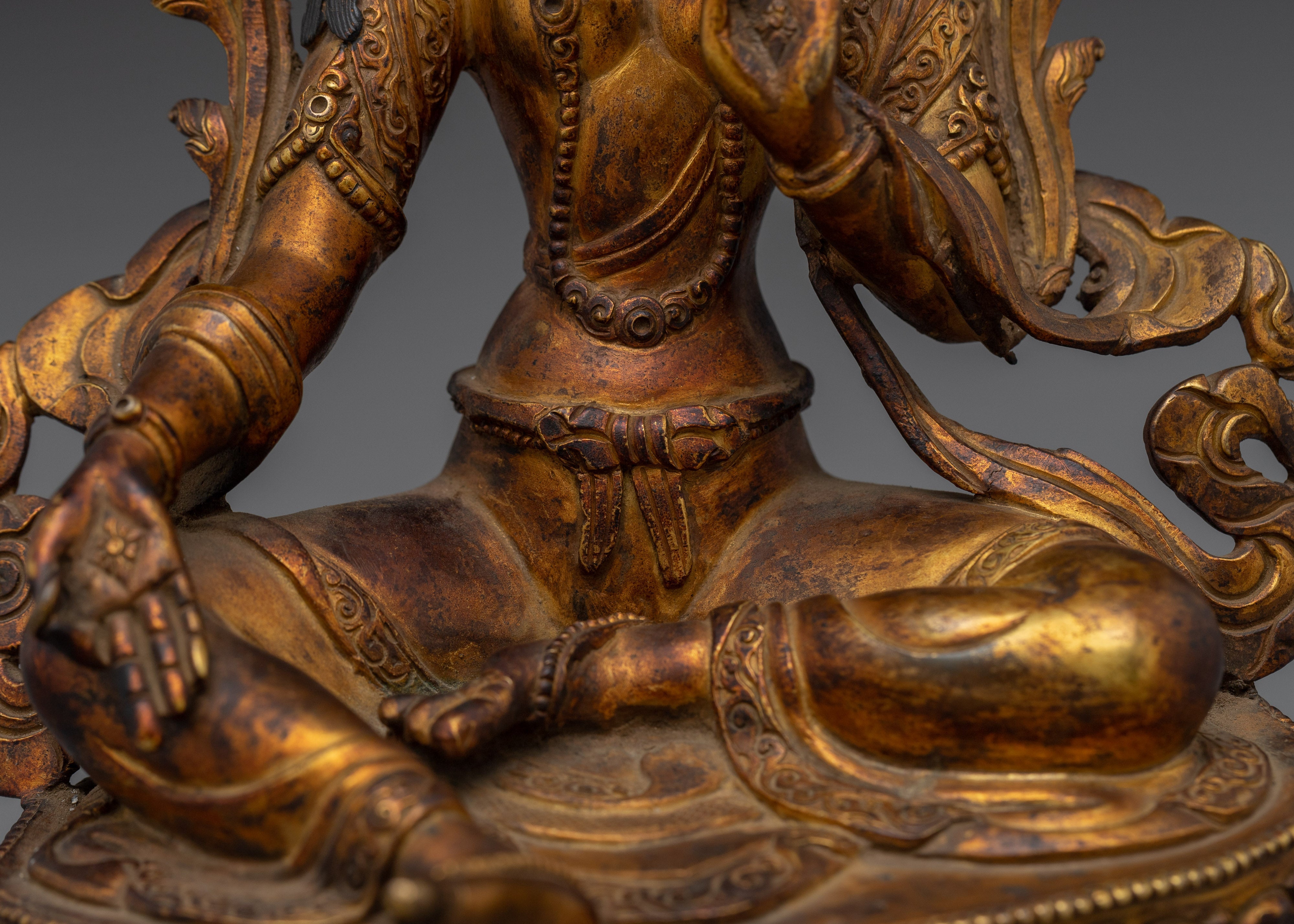 Sacred Green Tara Mother of Liberation | Handcrafted Nepali Meditation Altar Deity