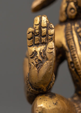 Brass Hanuman Statue | Strength & Devotion Decor