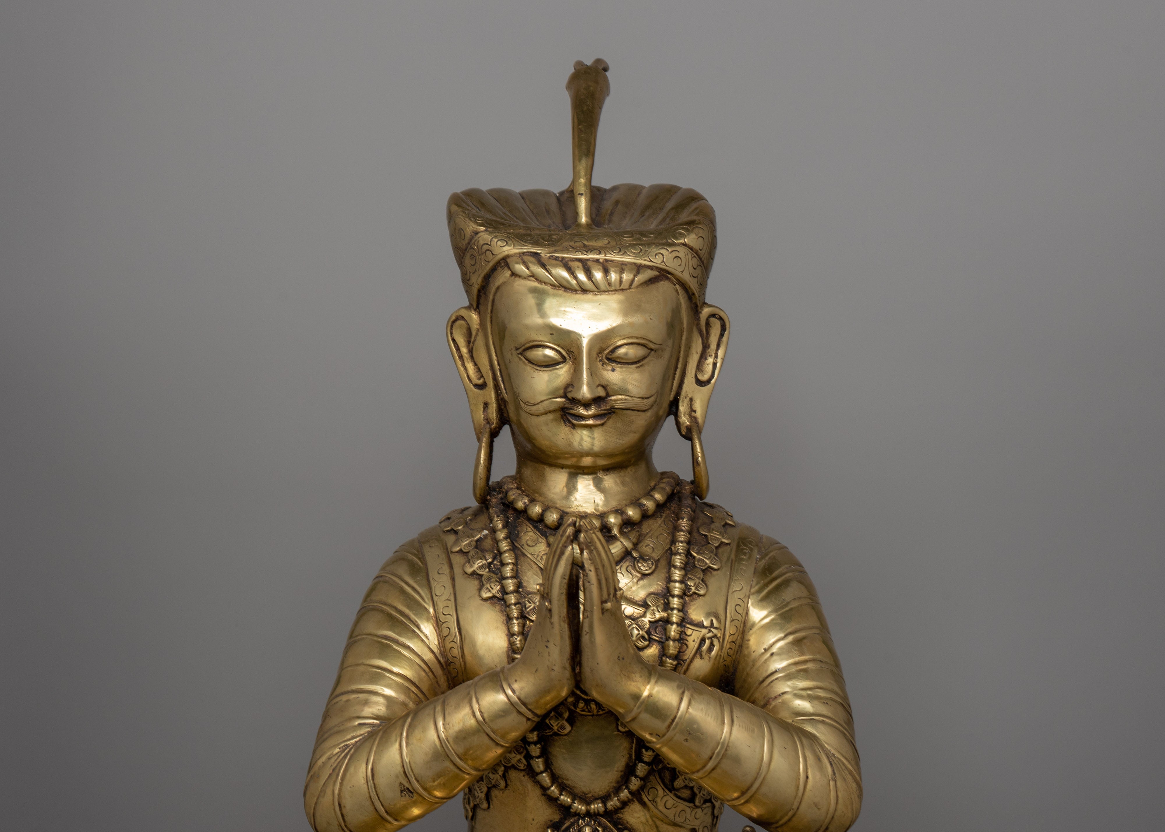 Malla King and Queen Brass Sculpture Set | Bhaktapur Royal Figures