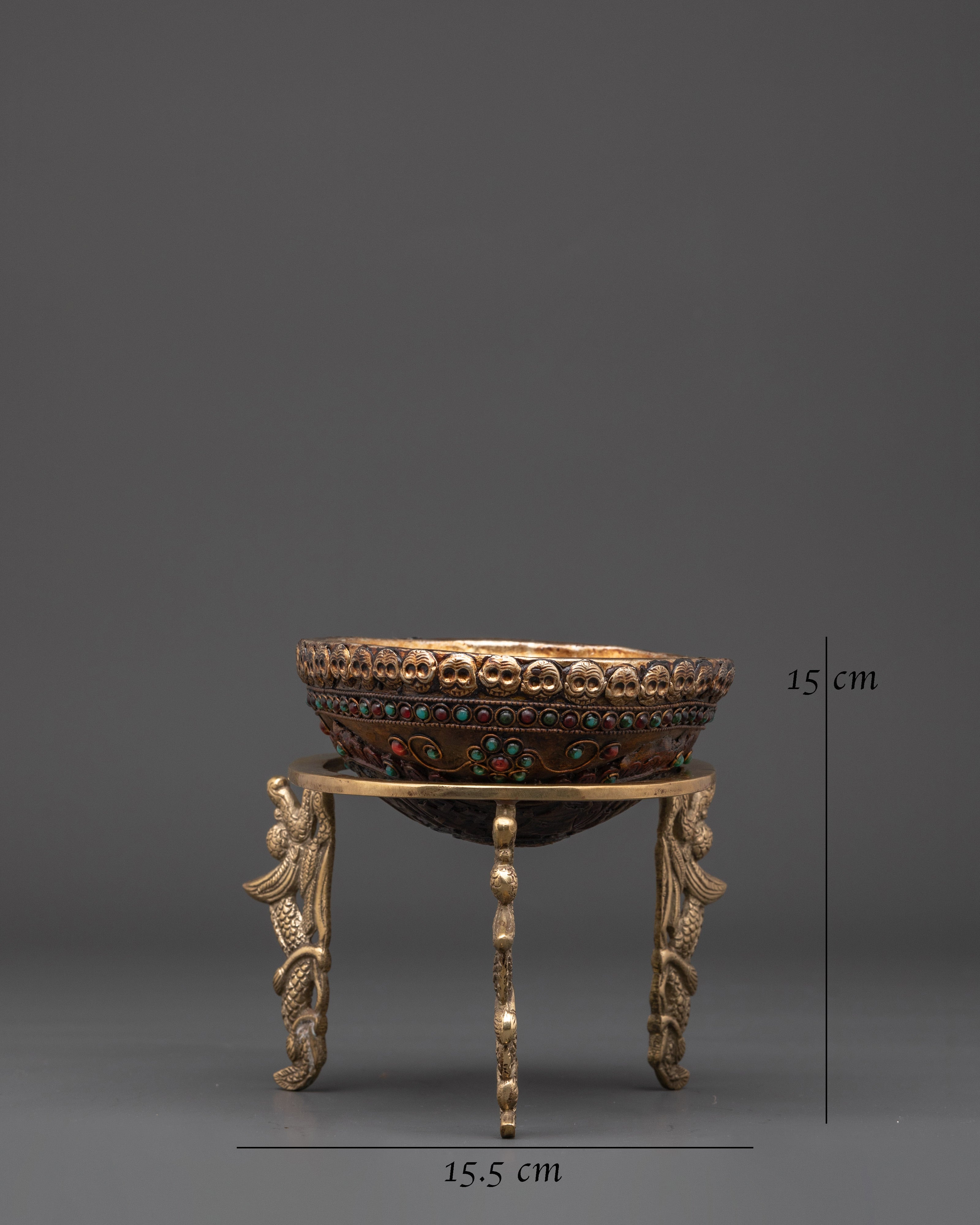 Tantric Ritual Kapala | Skull Cup for Buddhist Ceremonies