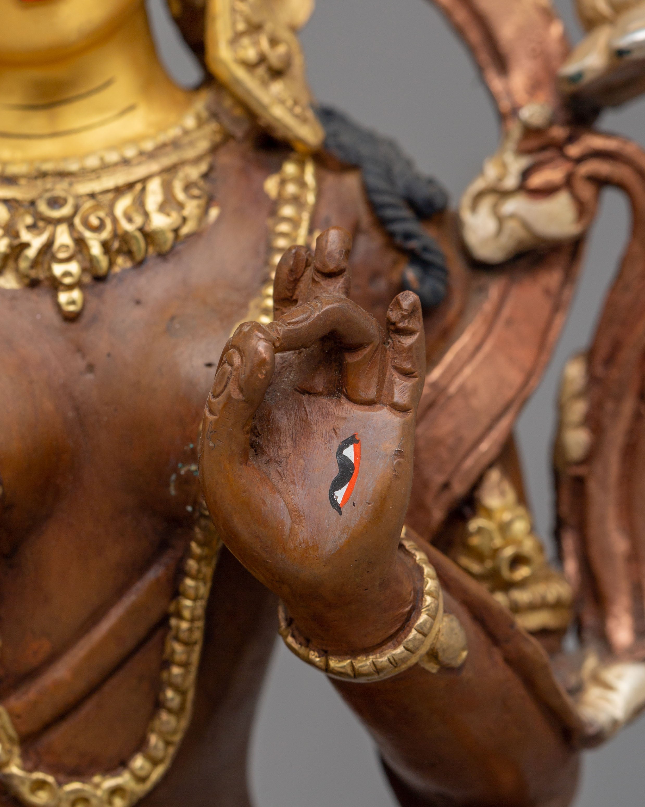 Handcrafted Tibetan White Tara Copper Statue | Spiritual Goddess Statue