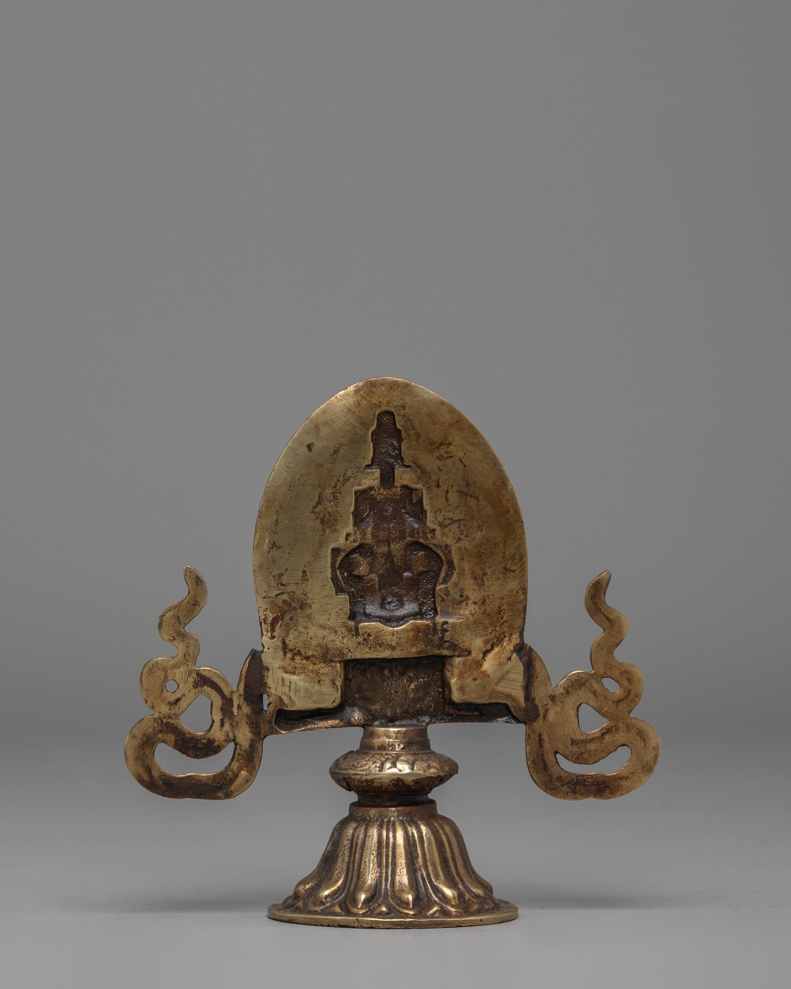 Buddhist-Inspired Deity Decorative Statue | Brass Spiritual Art