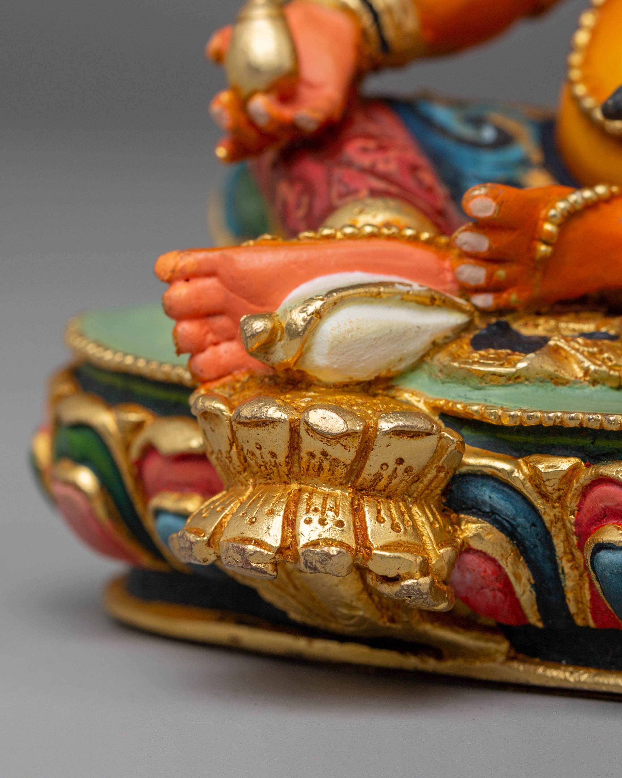 Handcrafted Copper Statue of Dzambhala for Altar and Decor