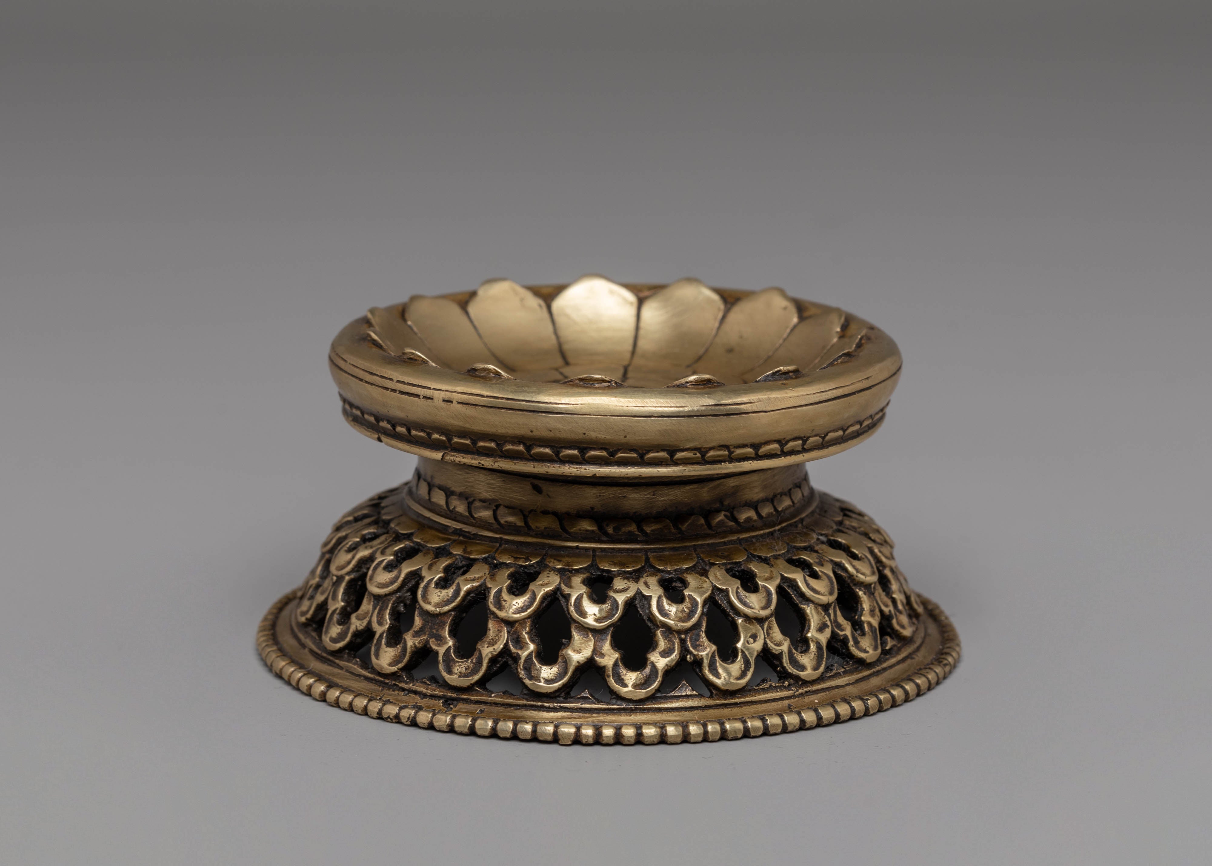 Traditional Handmade Oil Lamp | Brass Ritual Lamp for Puja