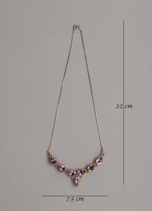 Sterling Silver Amethyst Necklace |  Perfect for Formal Styles