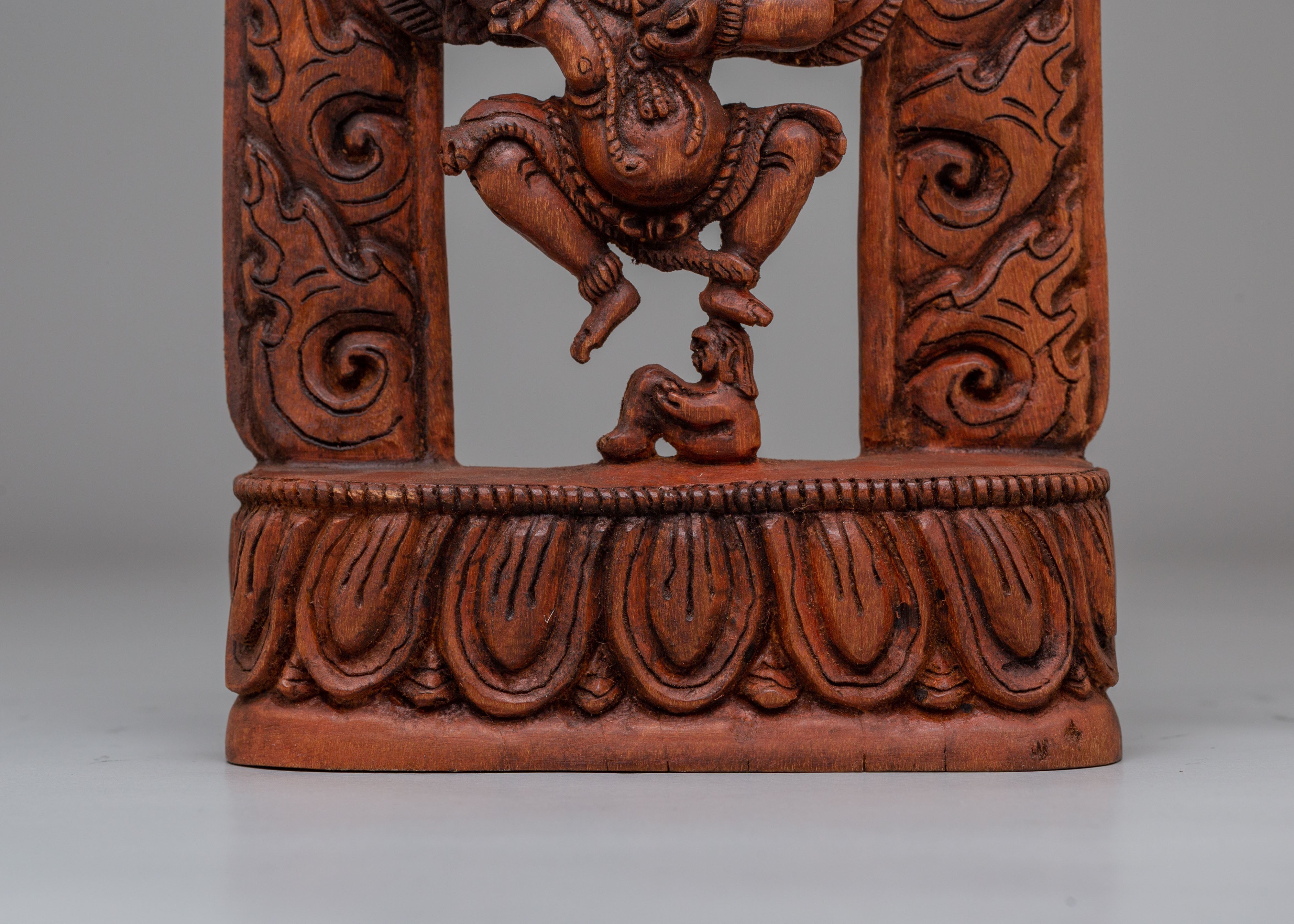 Handcrafted Buddhist Garuda Statue | Sacred Protector Deity Figurine for Altar Decor