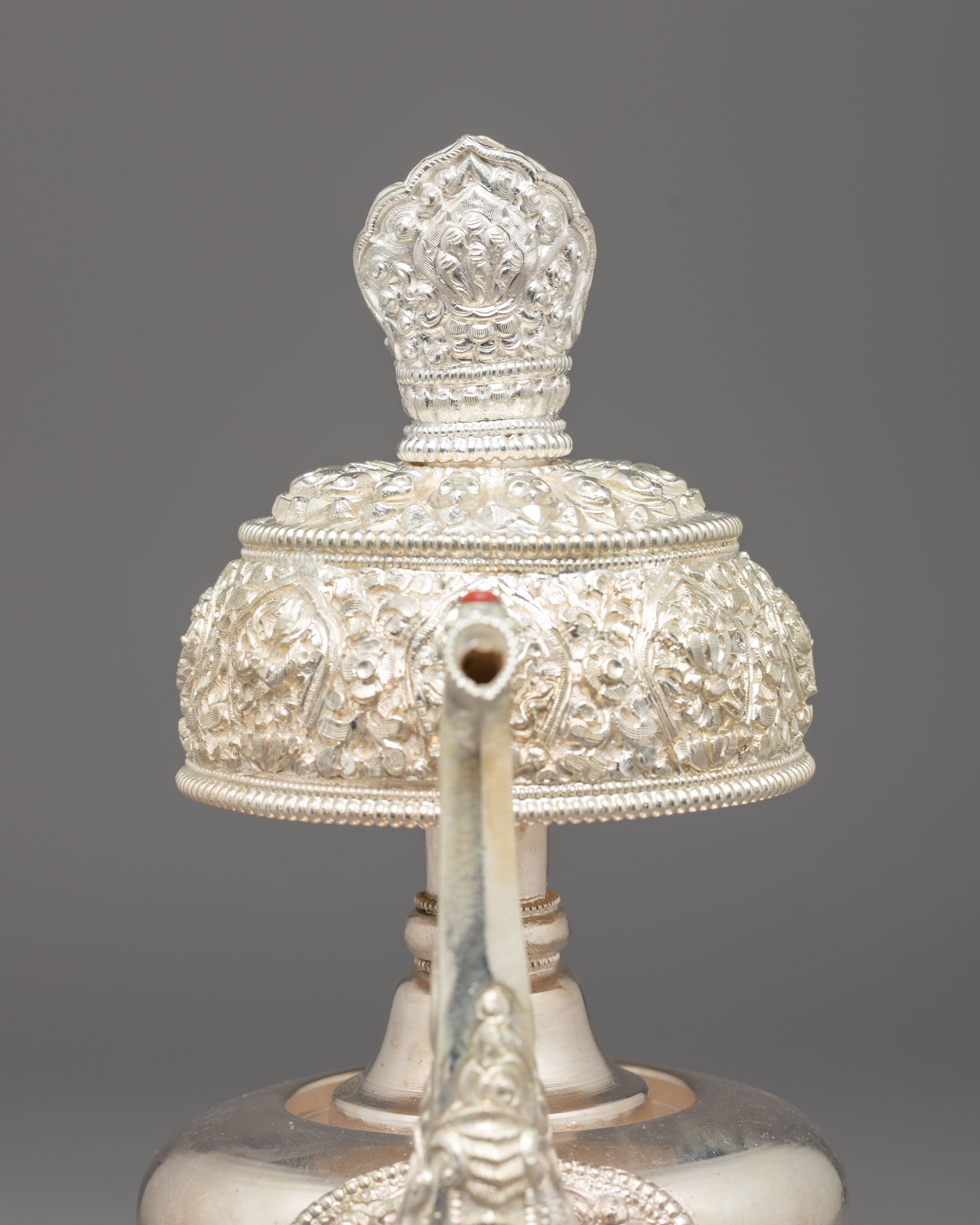 Bhumba Ritual Container | Silver Plated Copper for Sacred Ceremonies