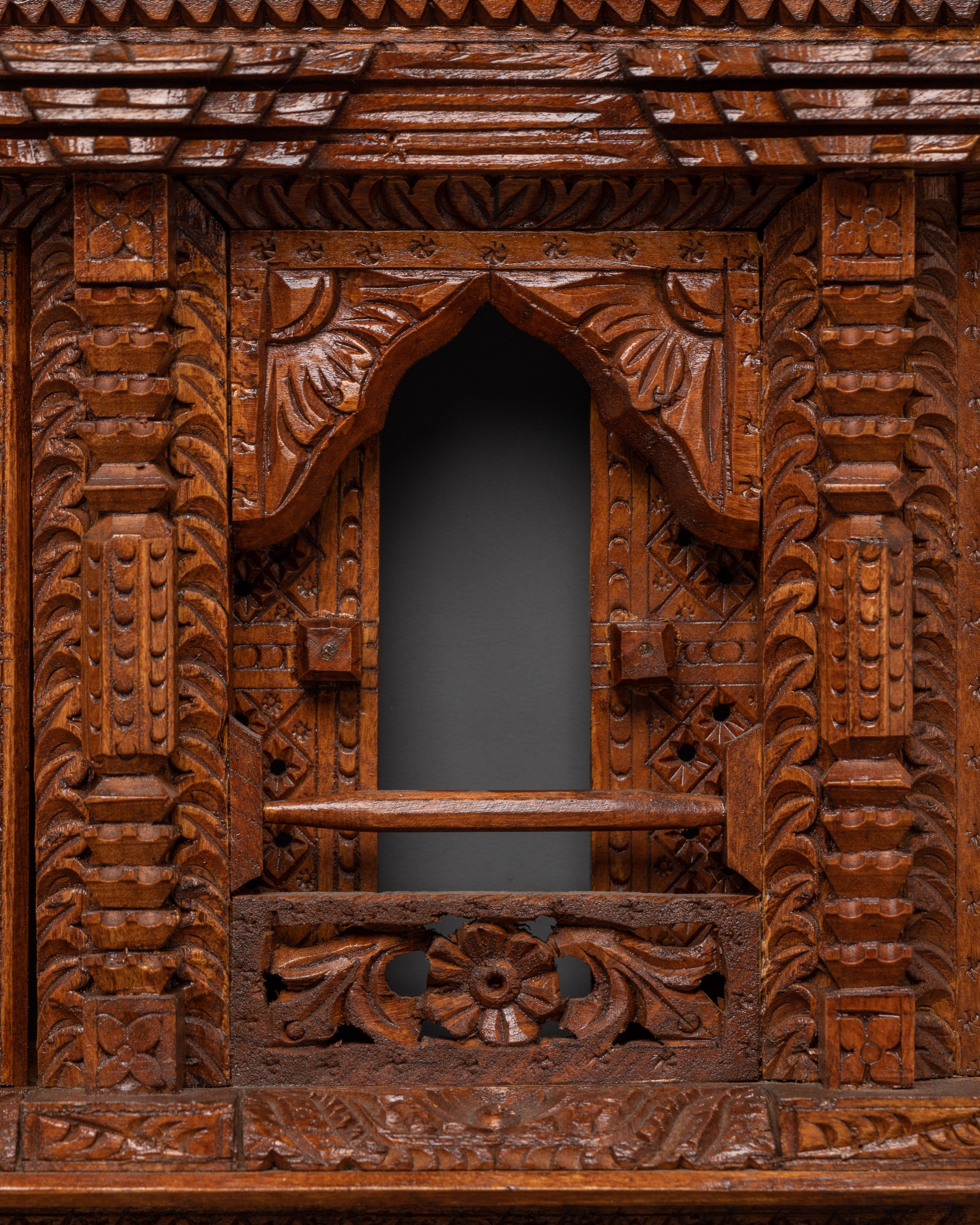 Carved Wood Wall Hanging | Handcrafted Wooden Decor