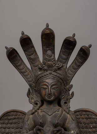 Naga Kanya Hindu Goddess Statue | Elegant Hindu Decor for Blessings and Peace