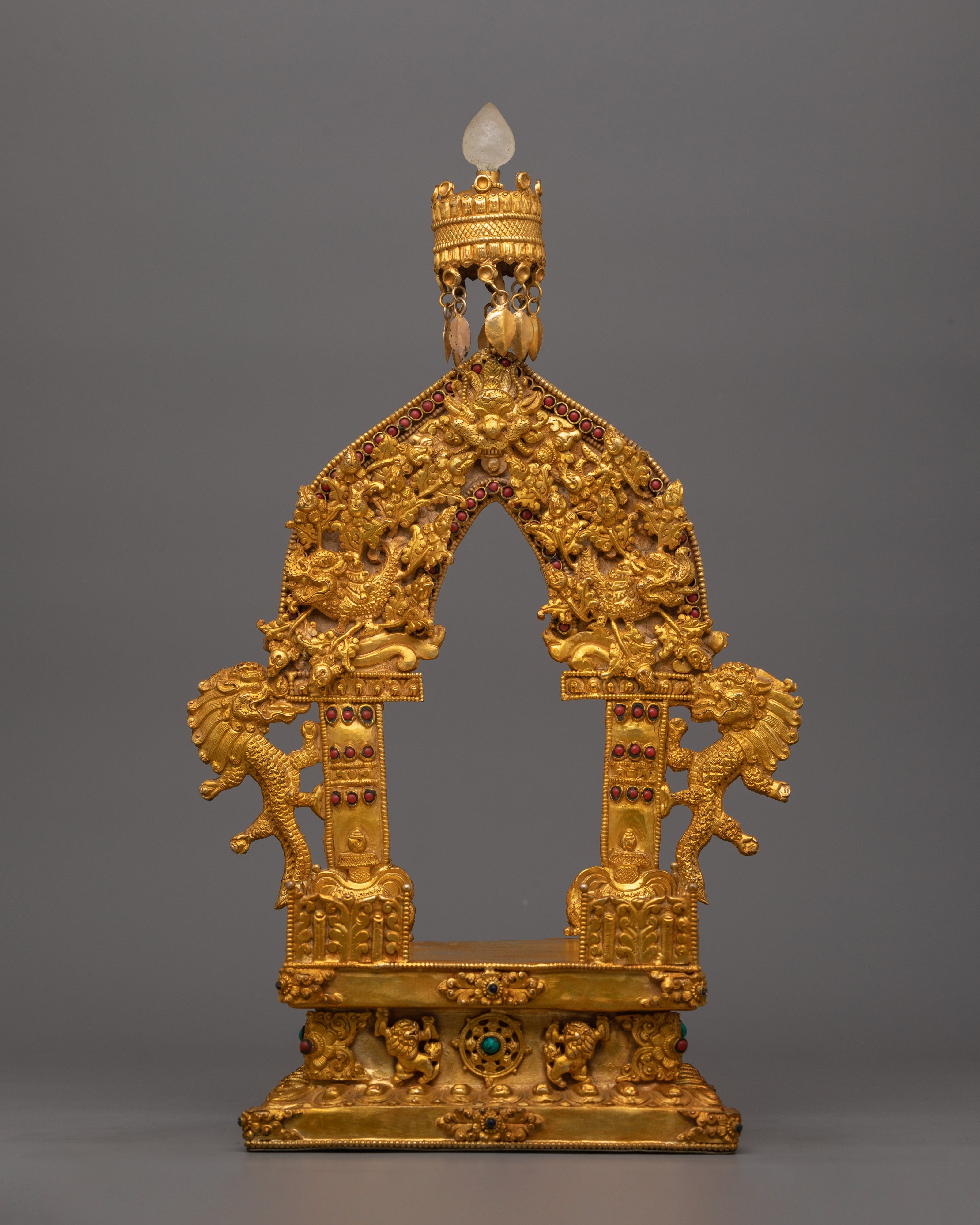 Lapis Stone Shakyamuni Buddha Statue | 24K Gold Gilded Artwork