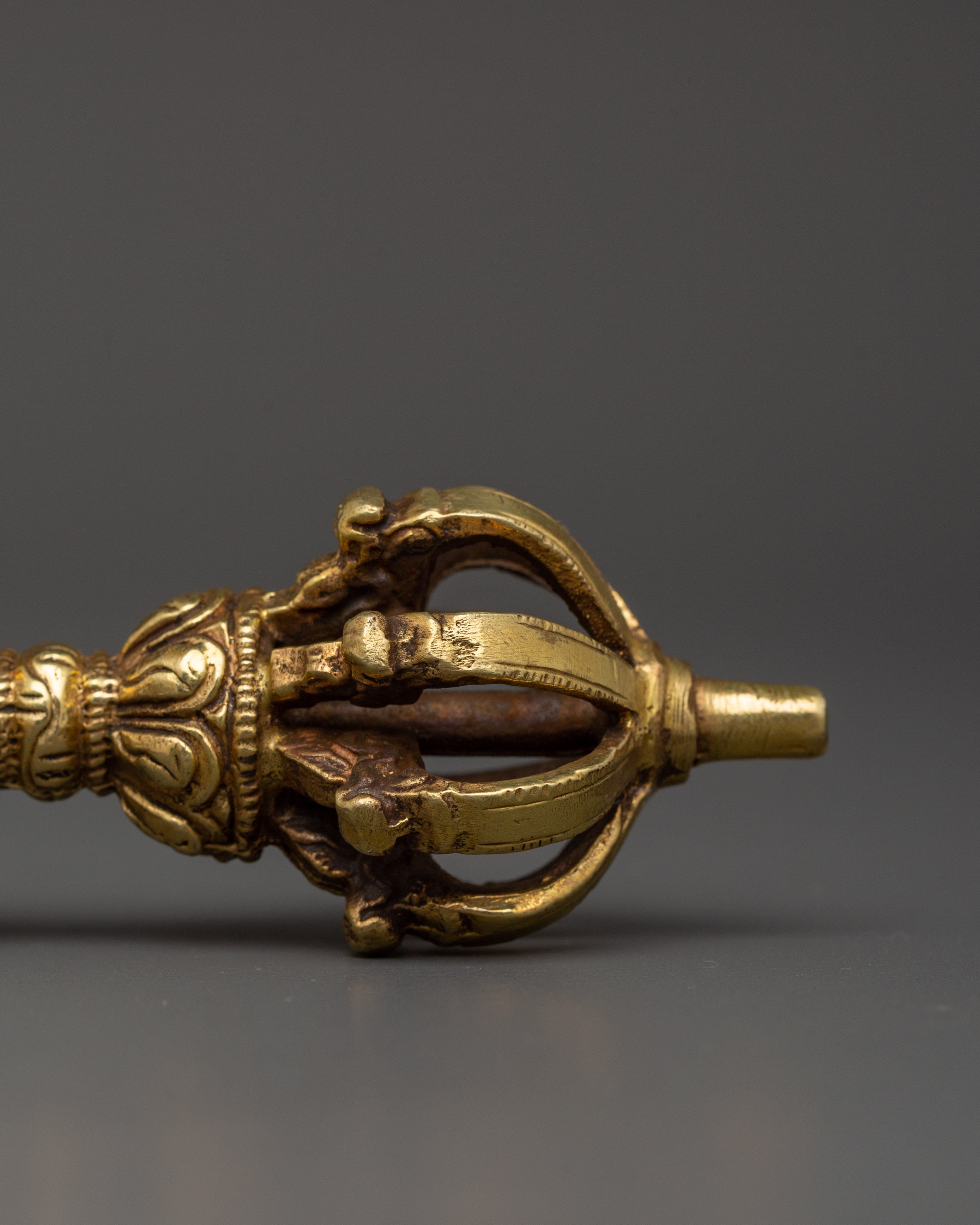 Tantric Vajra and Bell Set | Tibetan Brass Bell & Vajra for Rituals