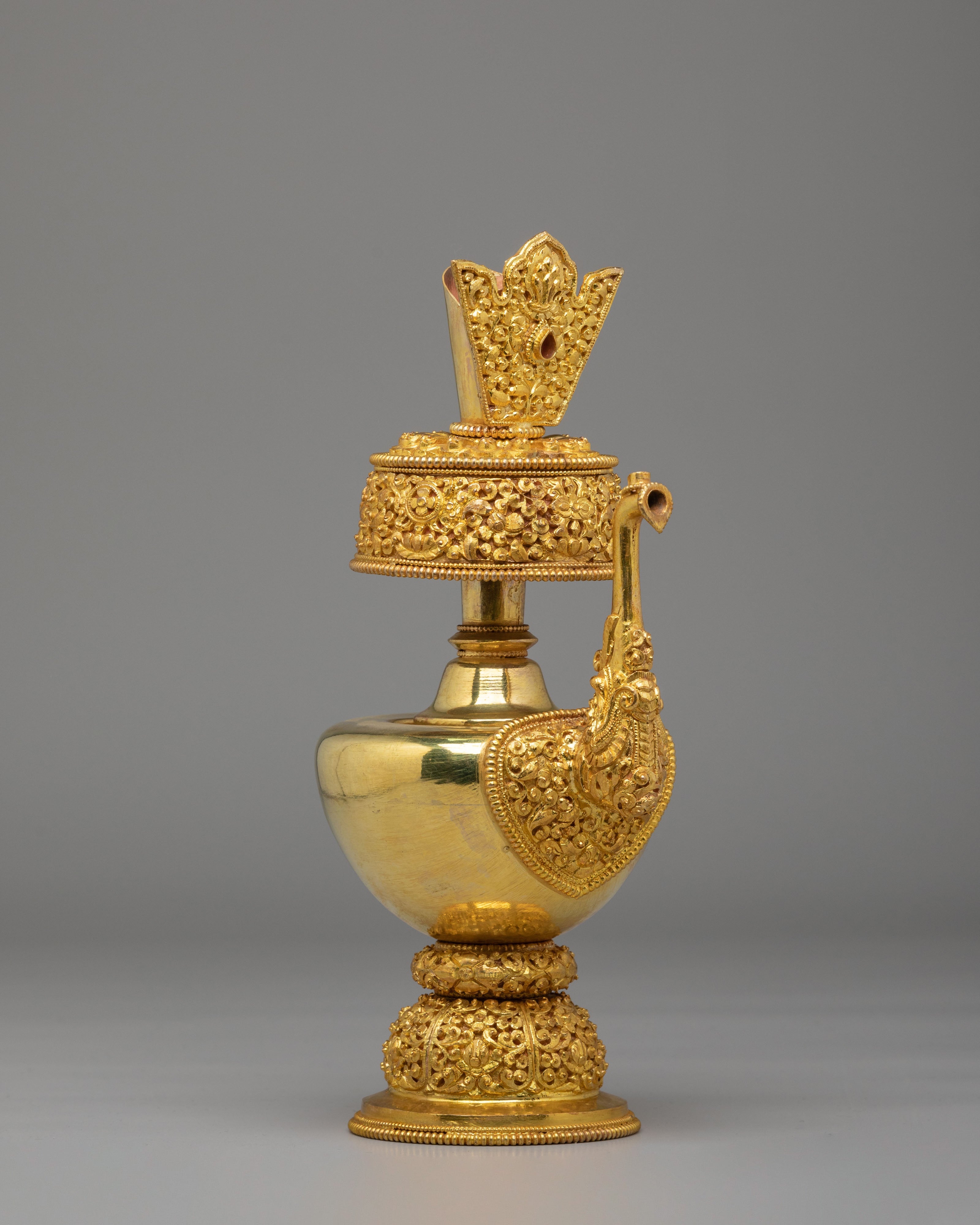Bhumba Ritual Vessel Set | Gold Plated Copper Bhumba Set