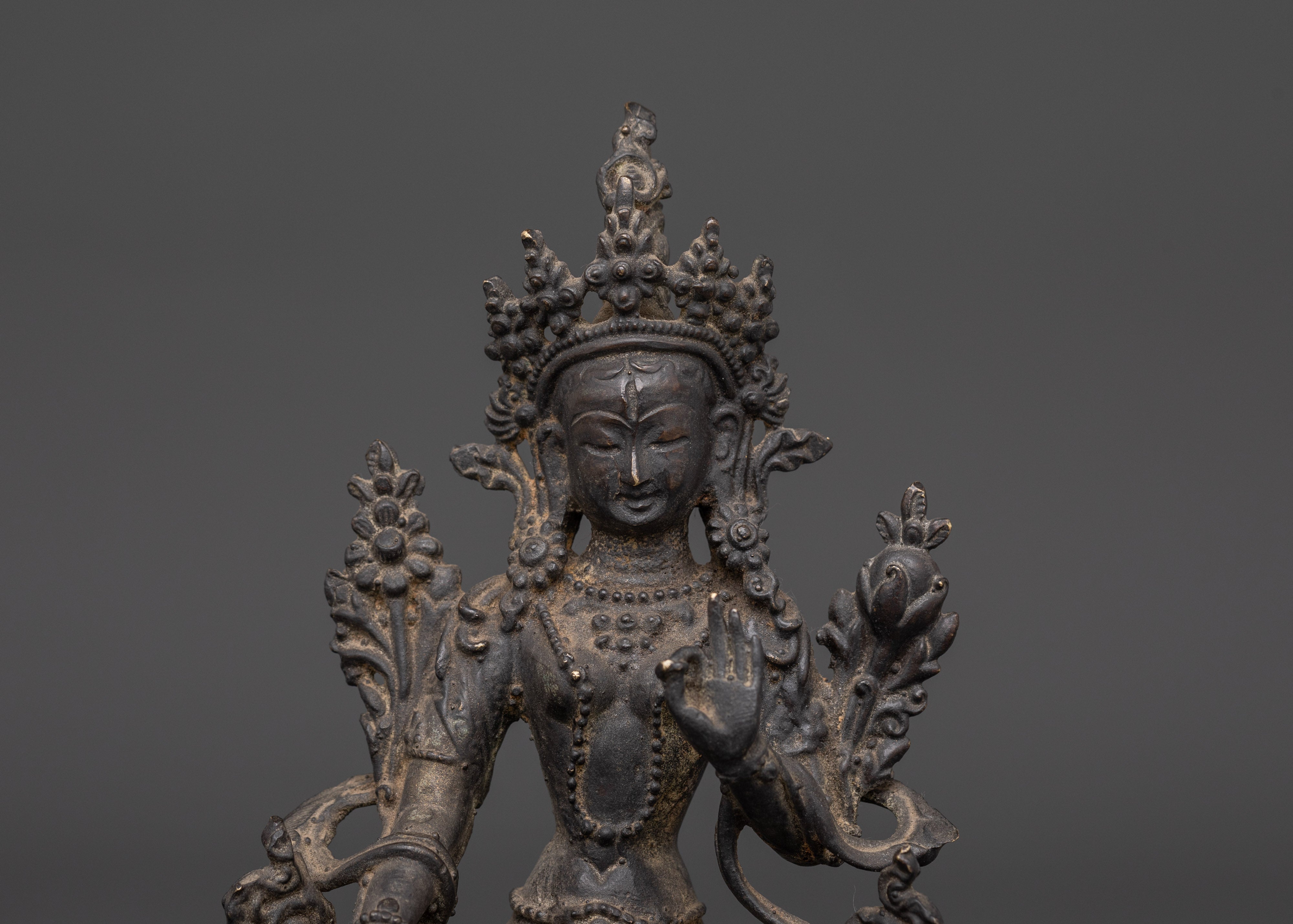 Handmade Tibetan Statue of White Tara | Goddess of Compassion