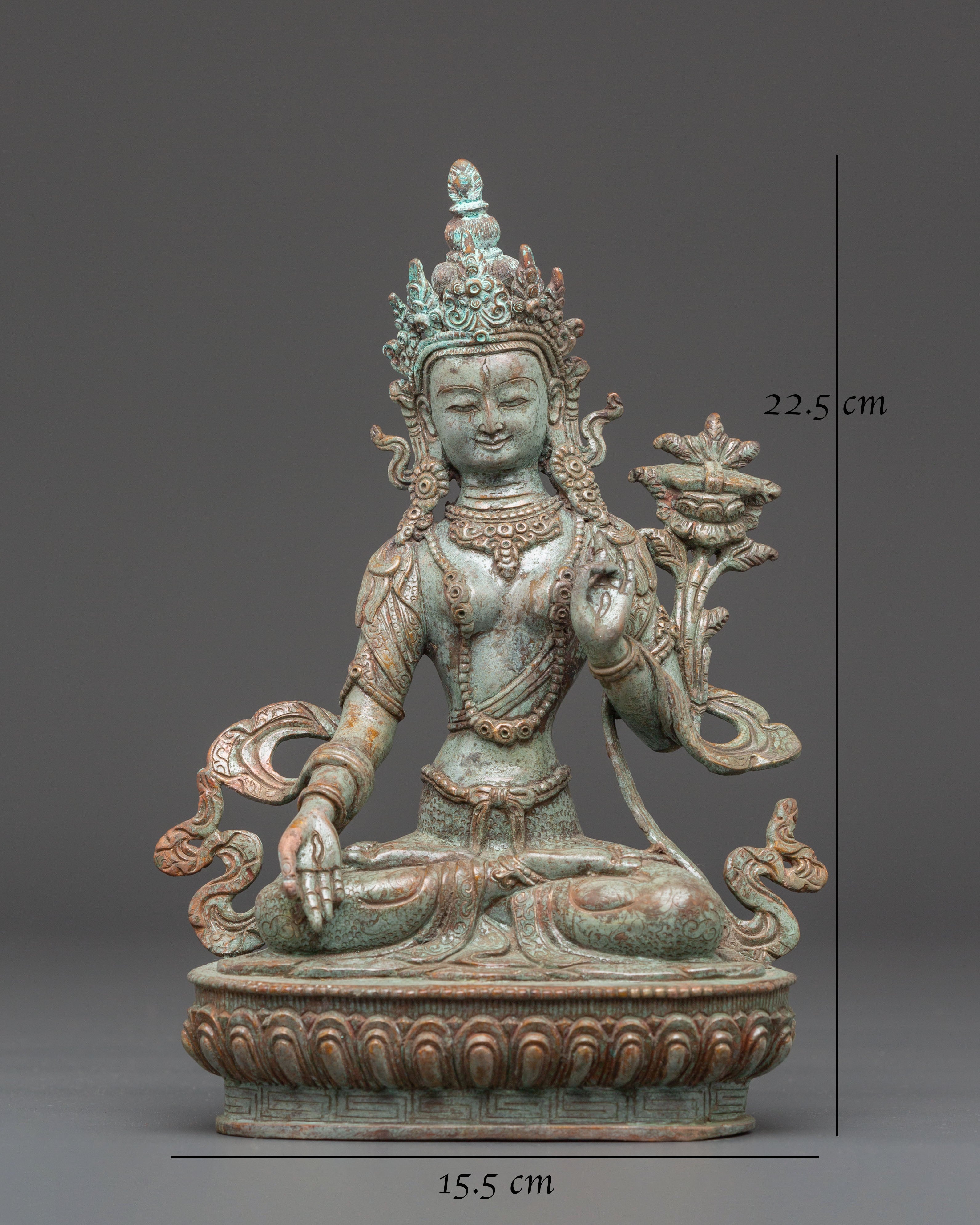 Sacred Statue of Healing Goddess White Tara | Tibetan Buddhist Sculpture