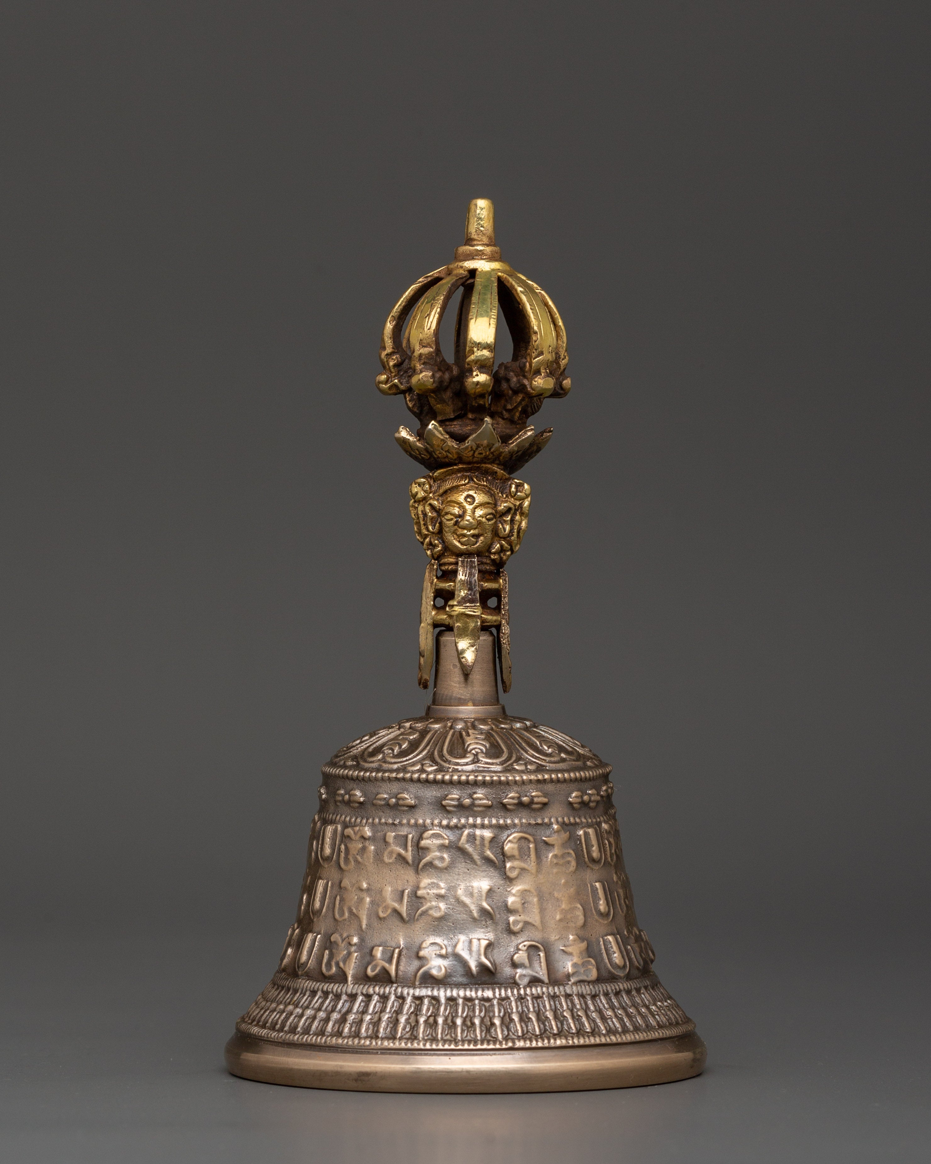 Tantric Vajra and Bell Set | Tibetan Brass Bell & Vajra for Rituals