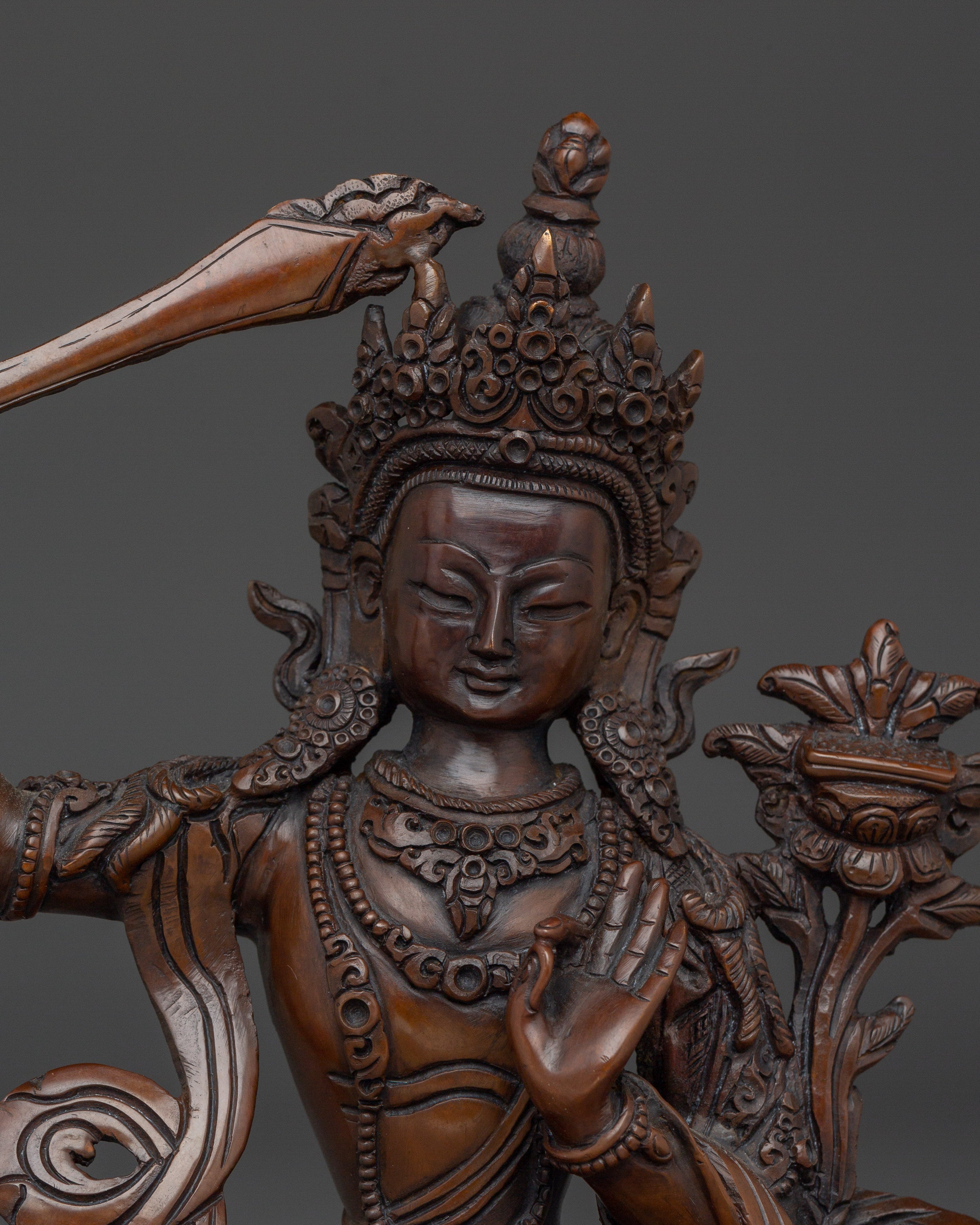 Manjushri Artwork - Embodiment of Divine Wisdom | Voice of Boundless Insight