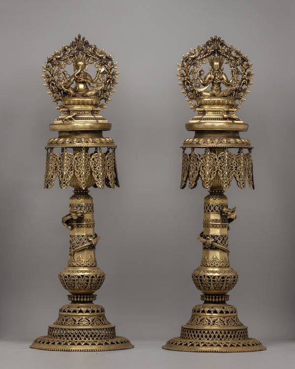 Typical Nepali Oil Lamp Set