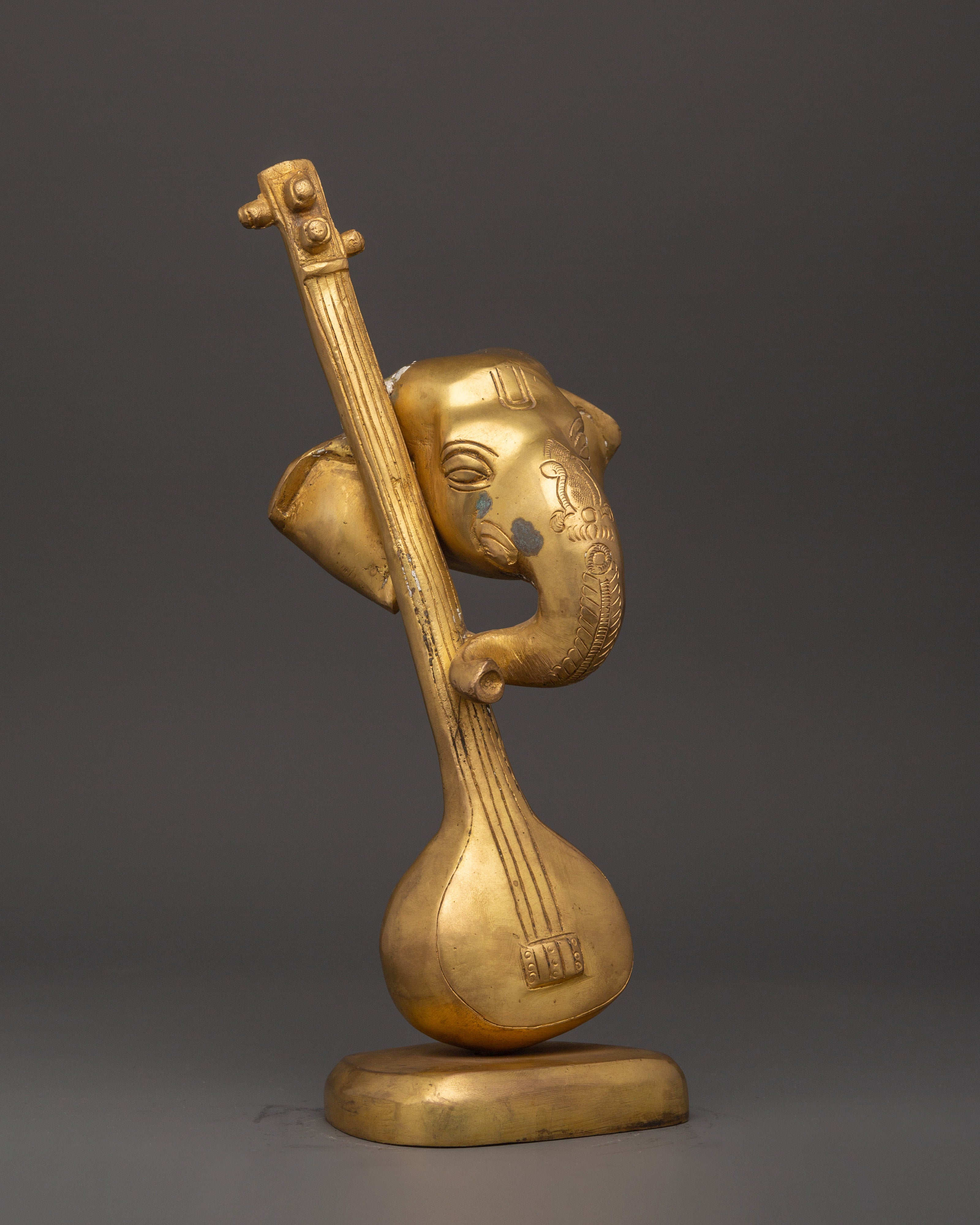 Traditional Ganesh Brass Statue | Handcrafted Hindu Deity