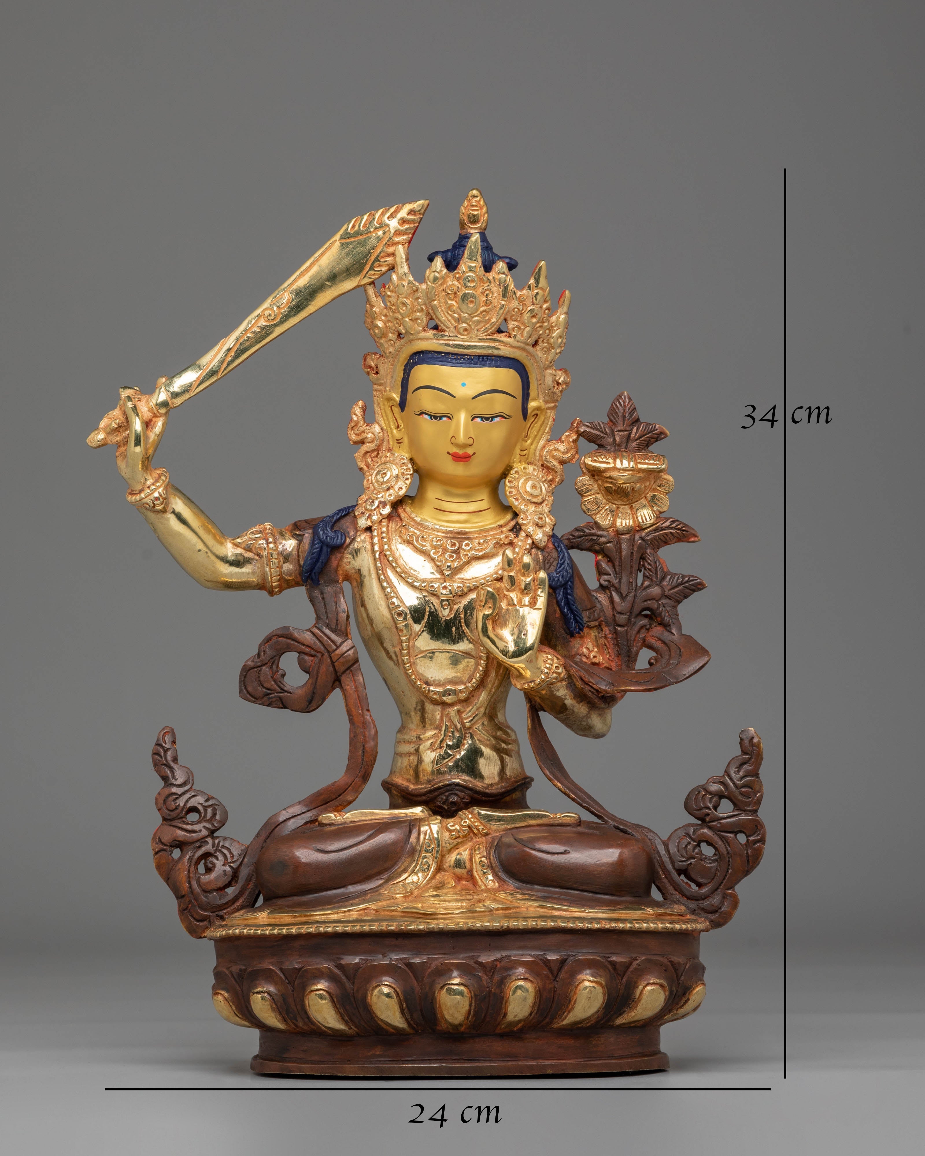 Manjushri Sword of Wisdom Deity Statue | A Symbol of Enlightenment