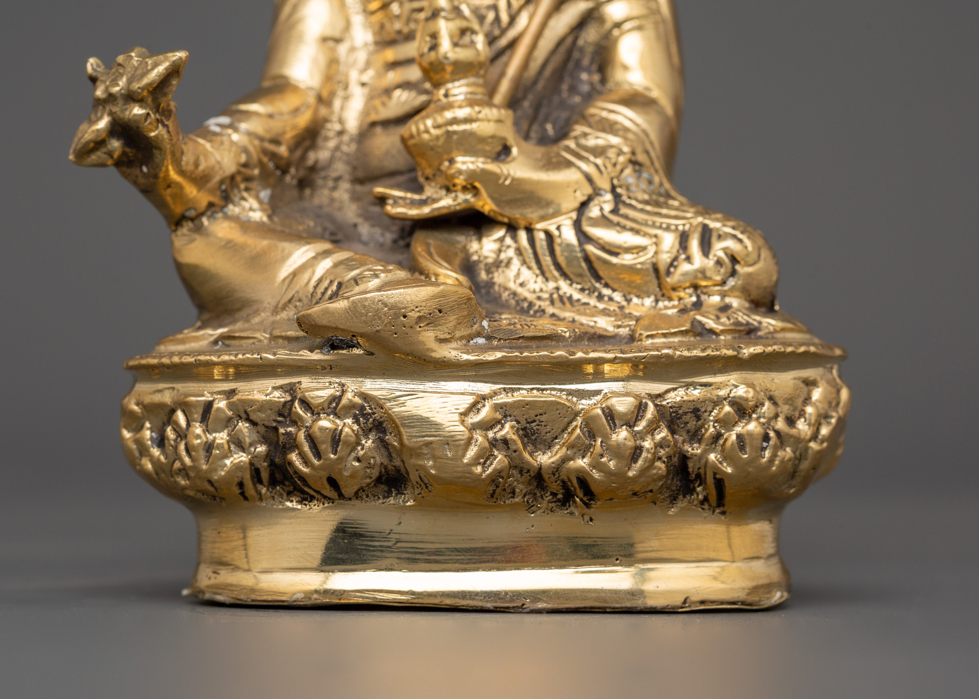 Brass Guru Rinpoche Statue | The Lotus-Born Master of Tibetan Buddhism
