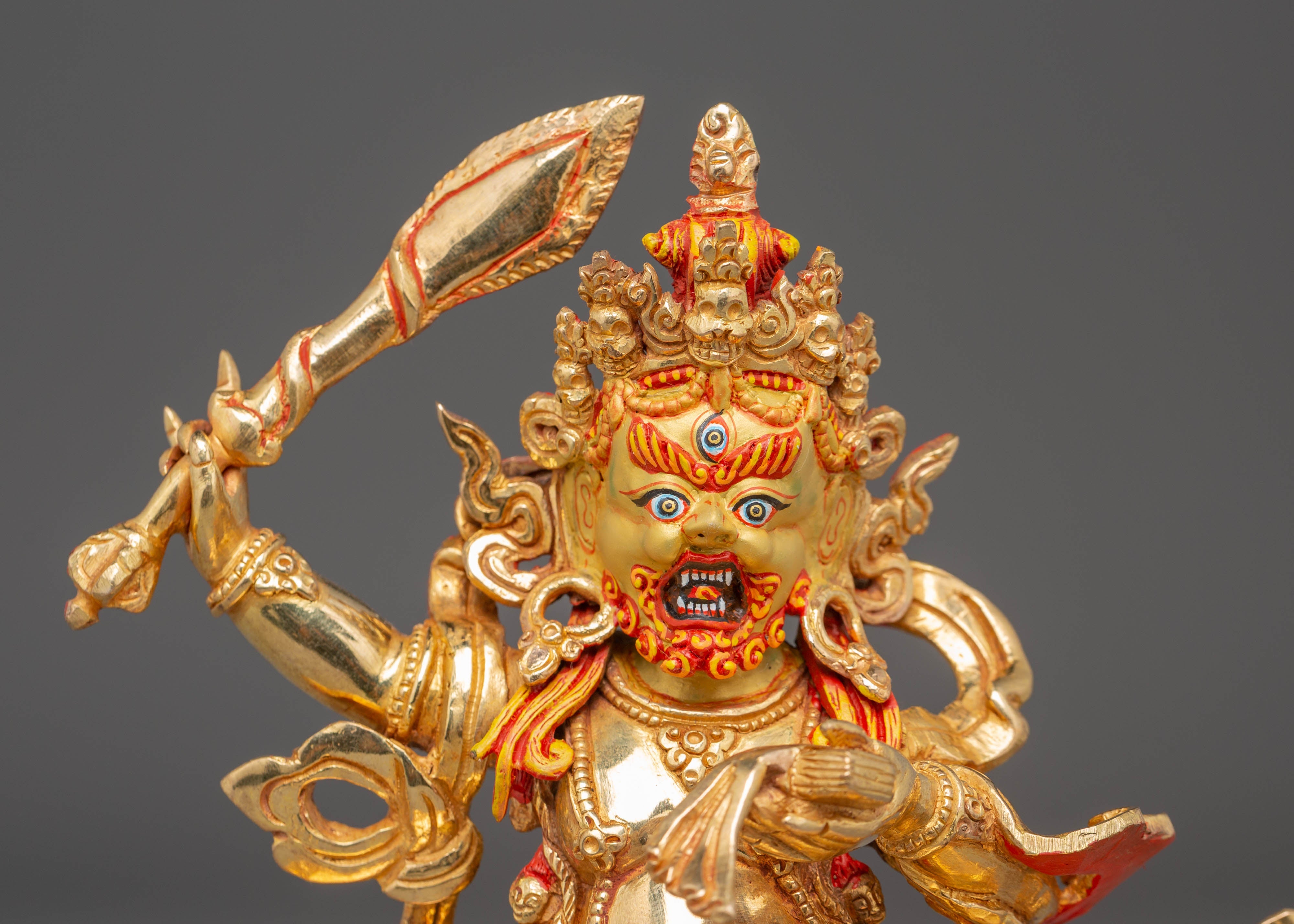 Wrathful Black Manjushri Statue | Tibetan Buddhist Deity of Wisdom