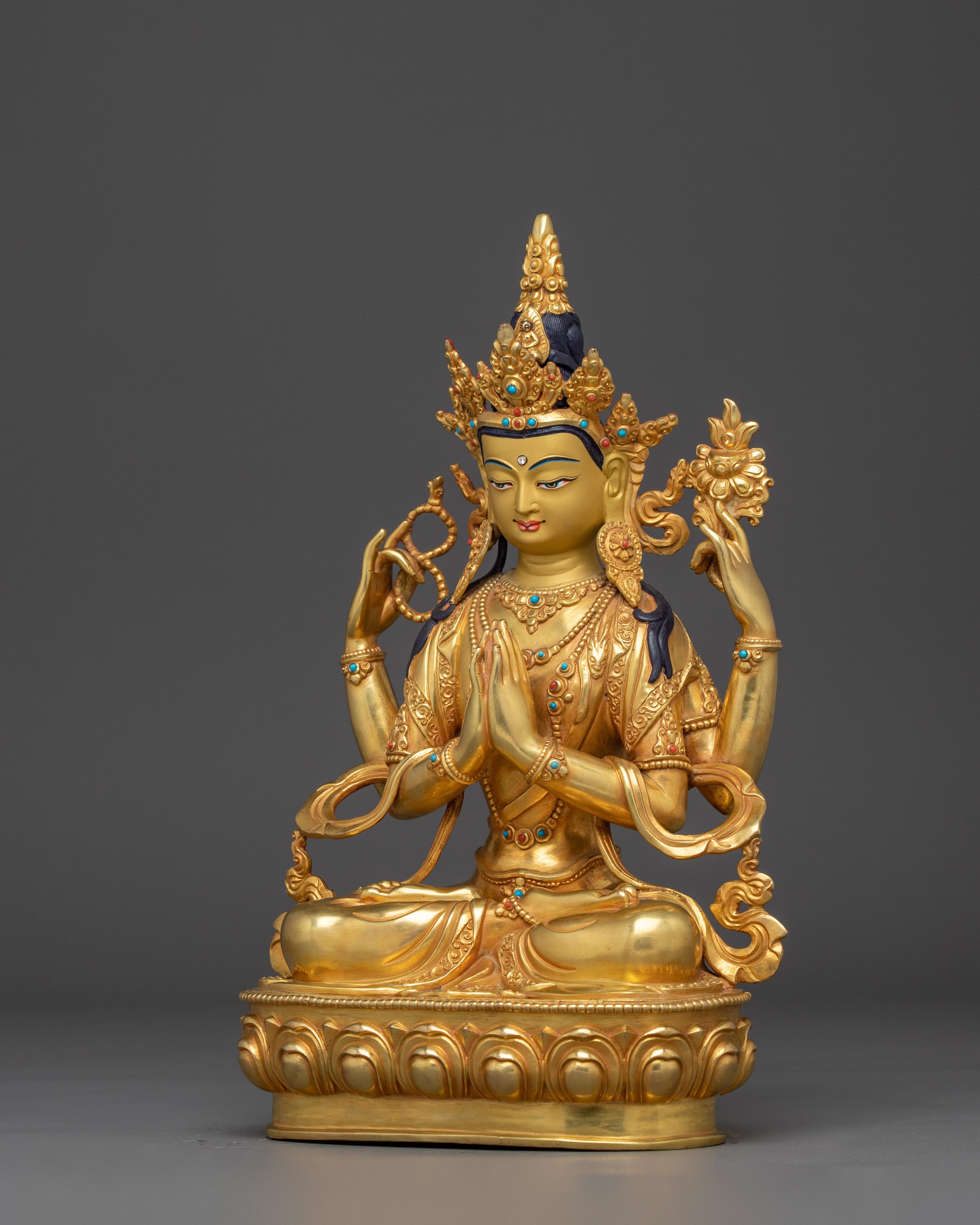 Avalokiteshvara Spiritual Decor | Himalayan Chenrezig Artwork