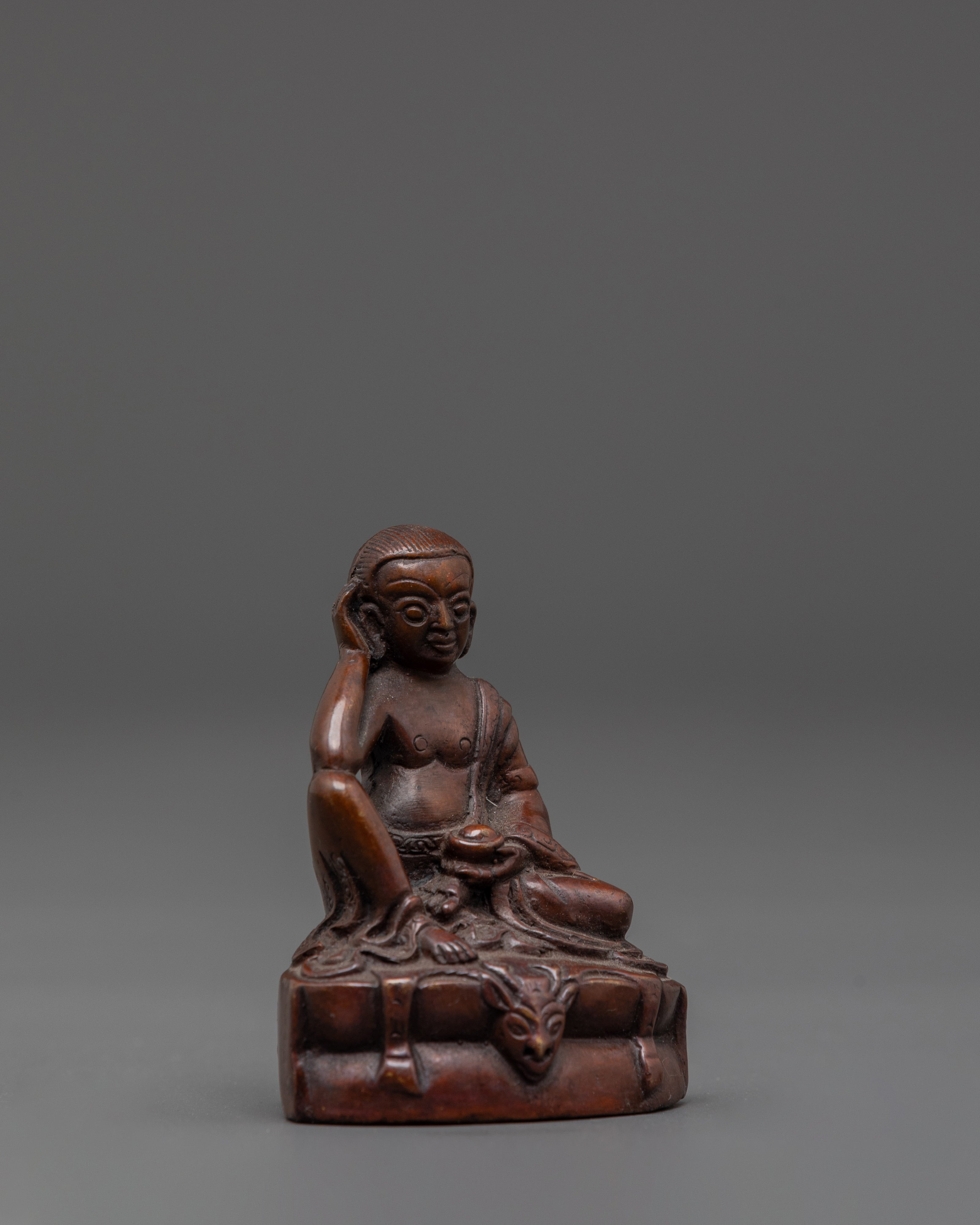 Buddhist Master Milarepa Tibetan Statue | Copper Meditation Figurine