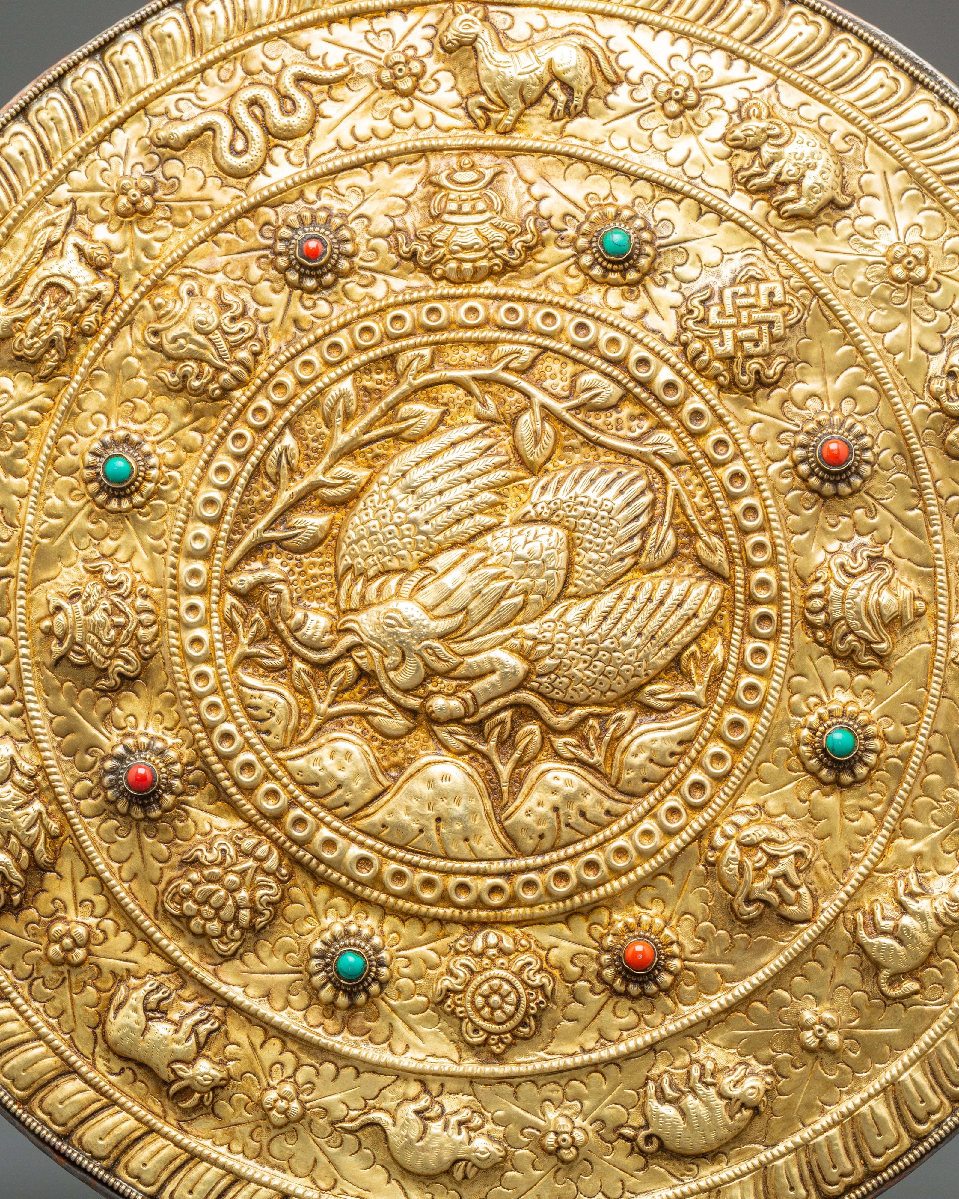 Tibetan Religious Wall Hanging | Sacred Buddhist Symbol for Peace and Prosperity