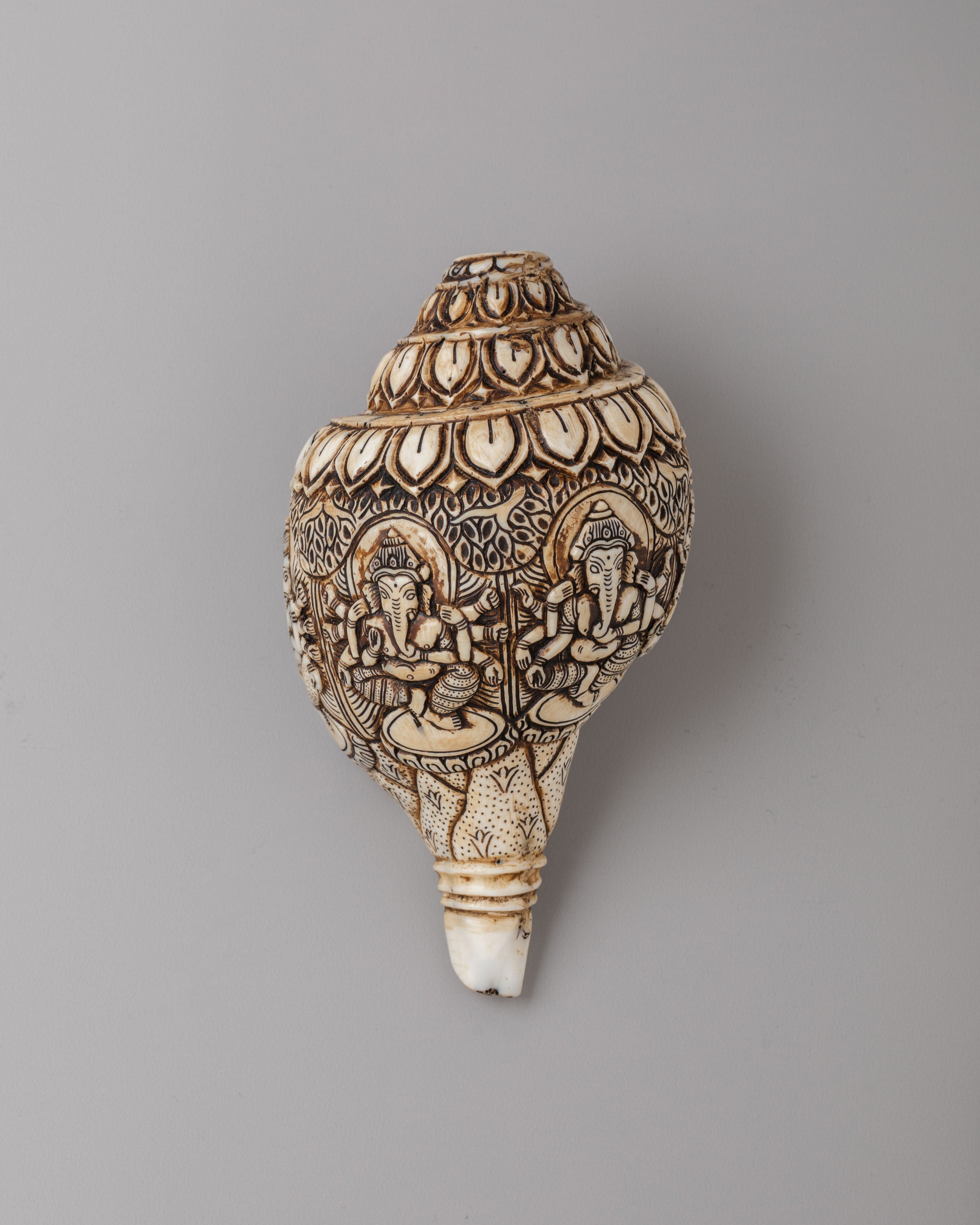 Himalayan Sacred Conch | Tibetan Ritual Conch Shell