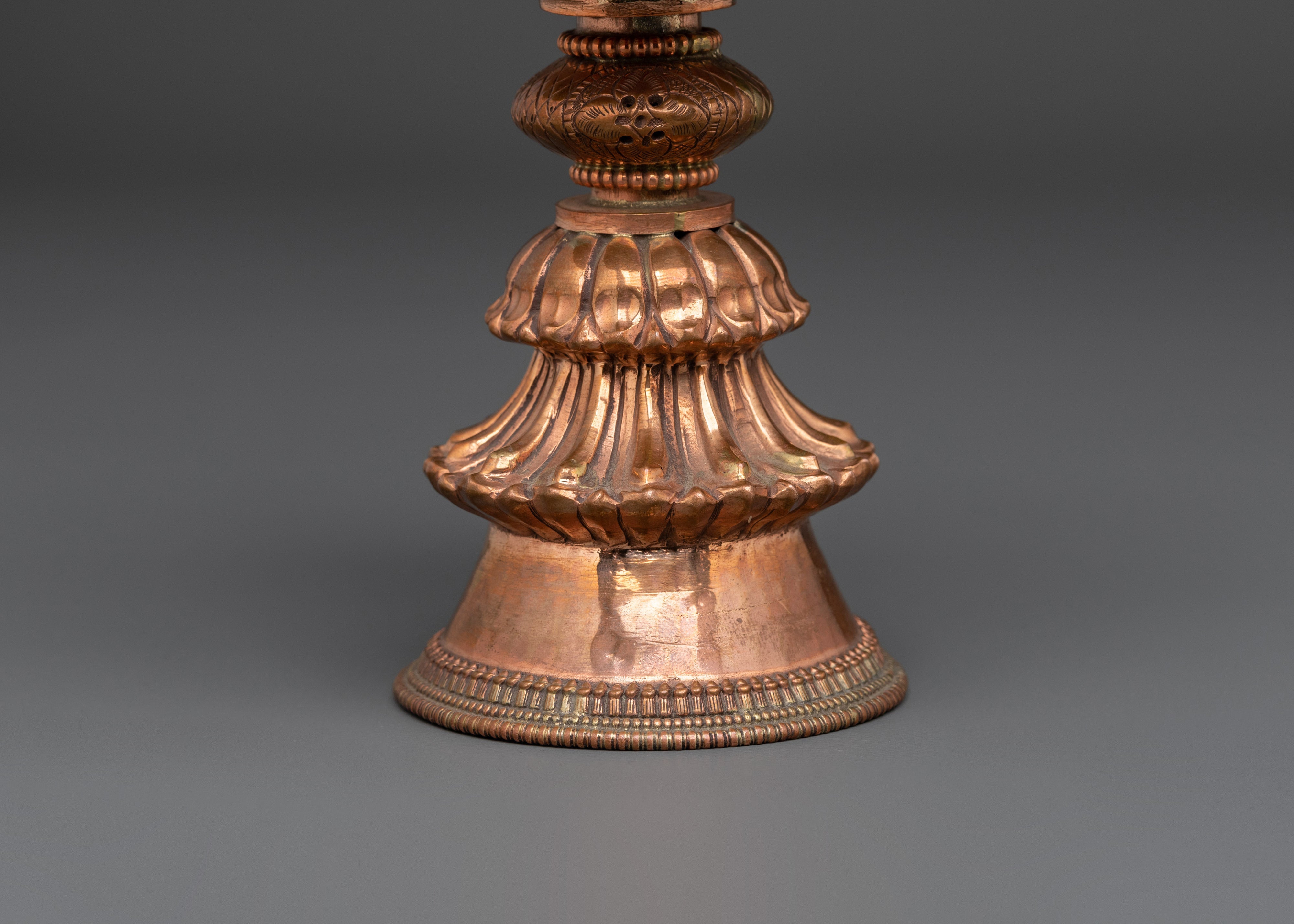 Traditional Copper Lamp | Buddhist Ritual Butter Lamp | Spiritual Light Holder